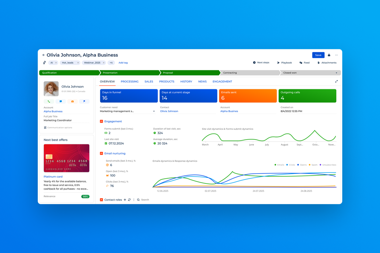 Creatio CRM screenshot - 10 Meilleurs Logiciels de Service Client pour 2026
