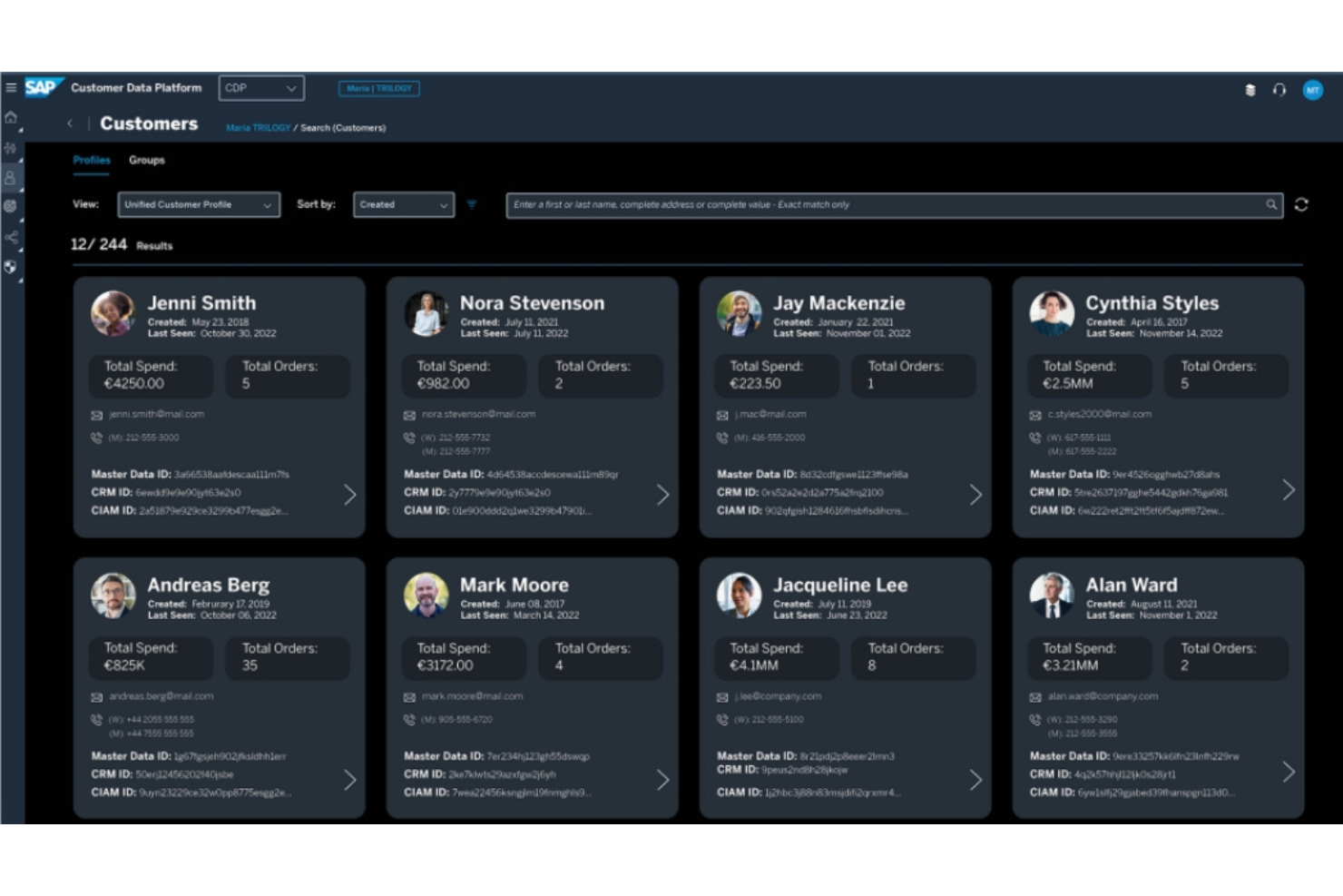 SAP Customer Data Platform screenshot - Les 10 meilleures plateformes de données clients au Royaume-Uni examinées en 2026