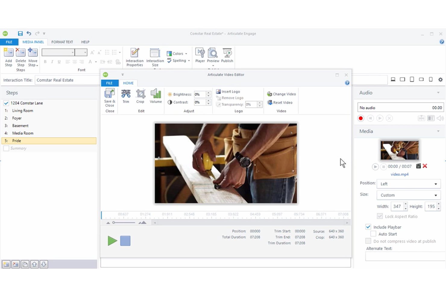Articulate 360 screenshot - 10 meilleurs logiciels de formation client évalués en 2026