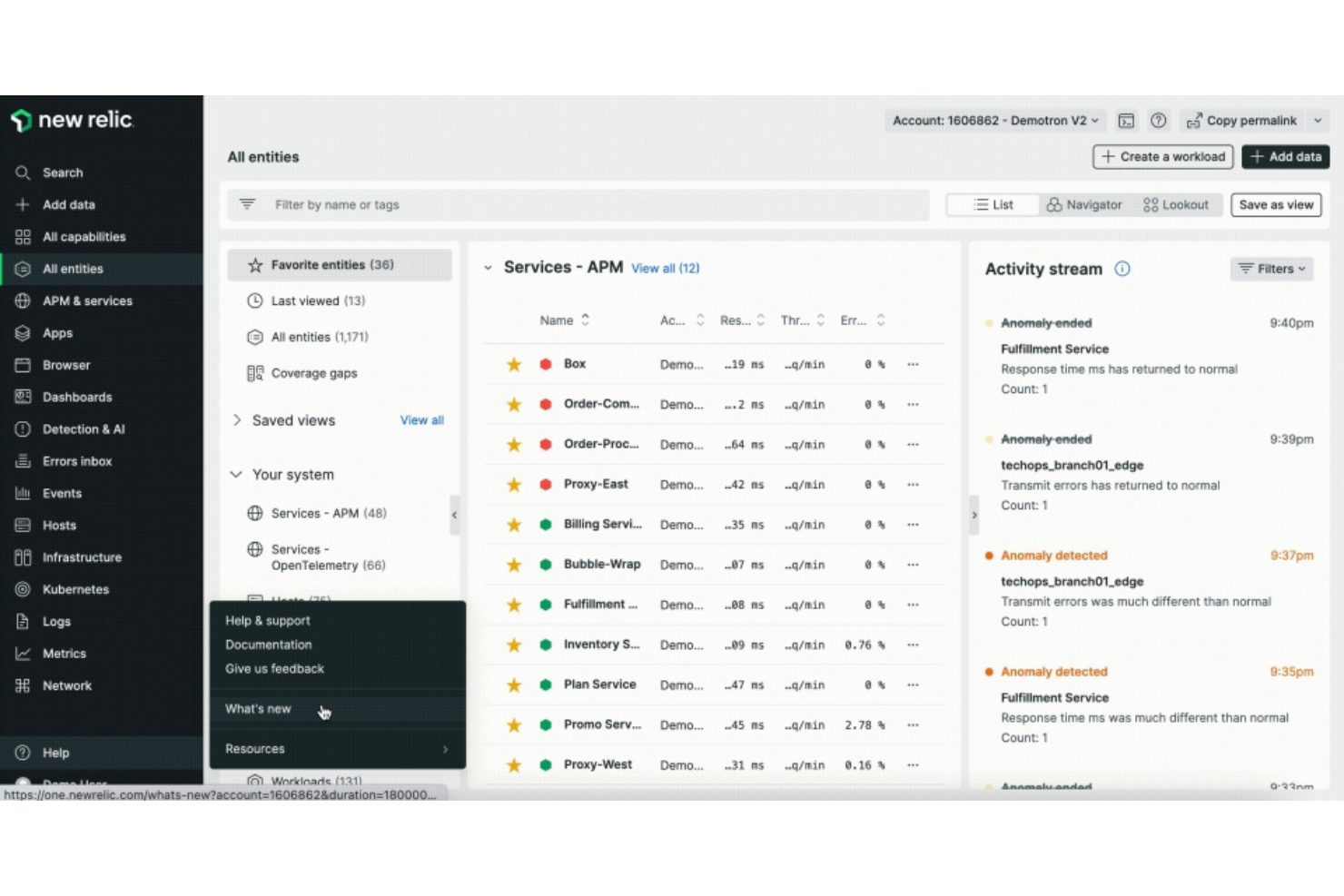 New Relic screenshot - 10 Meilleurs Outils de Surveillance de l’Expérience Numérique pour 2026