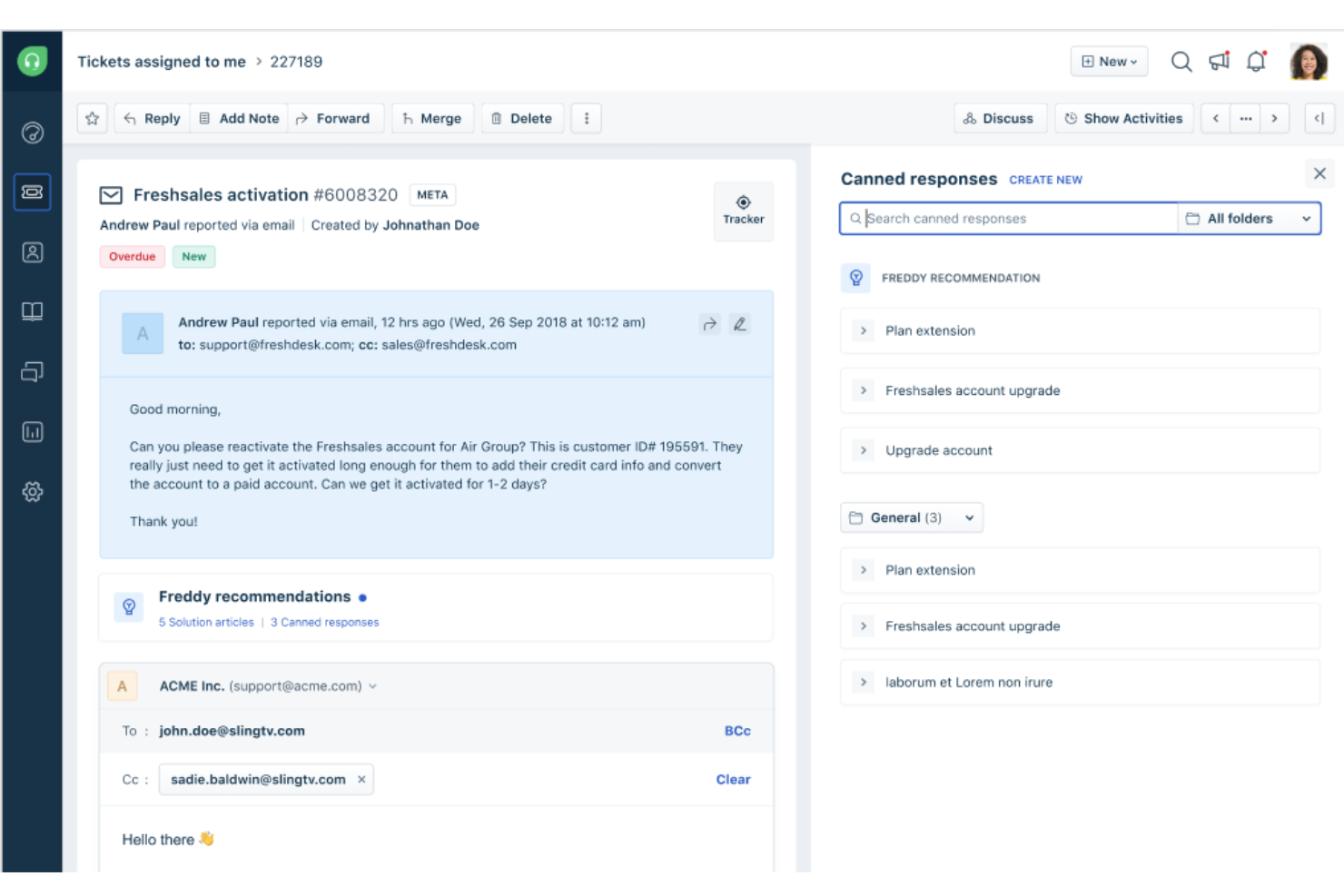 Freshdesk screenshot - Les 10 meilleurs logiciels de centre d’assistance IA évalués en 2026