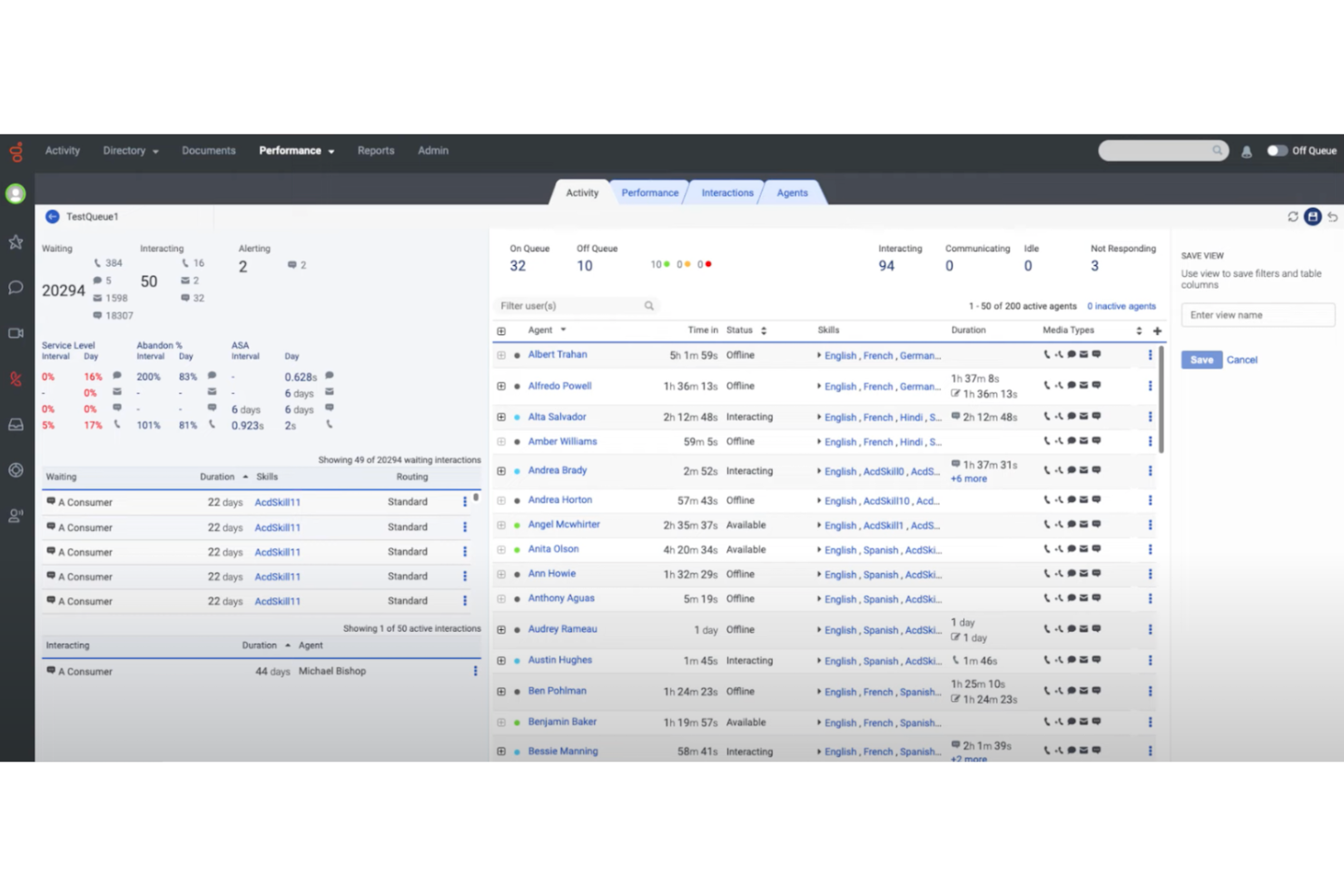Genesys screenshot - 10 beste Tools zur Verwaltung von Kundeninteraktionen für 2026
