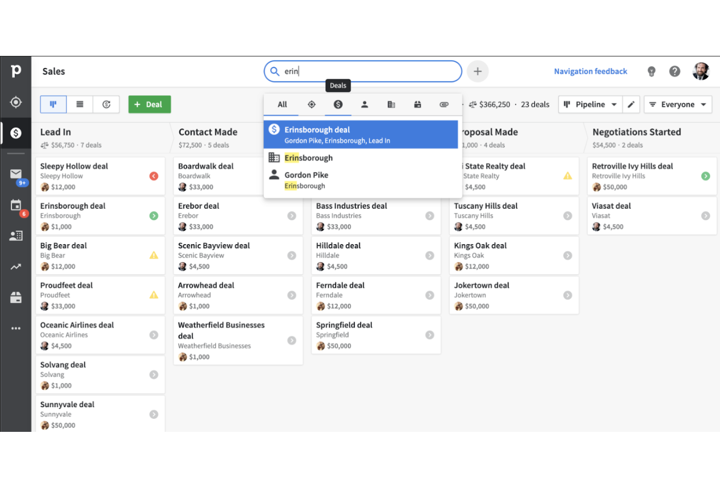 Pipedrive screenshot - 10 beste Tools zur Verwaltung von Kundeninteraktionen für 2026