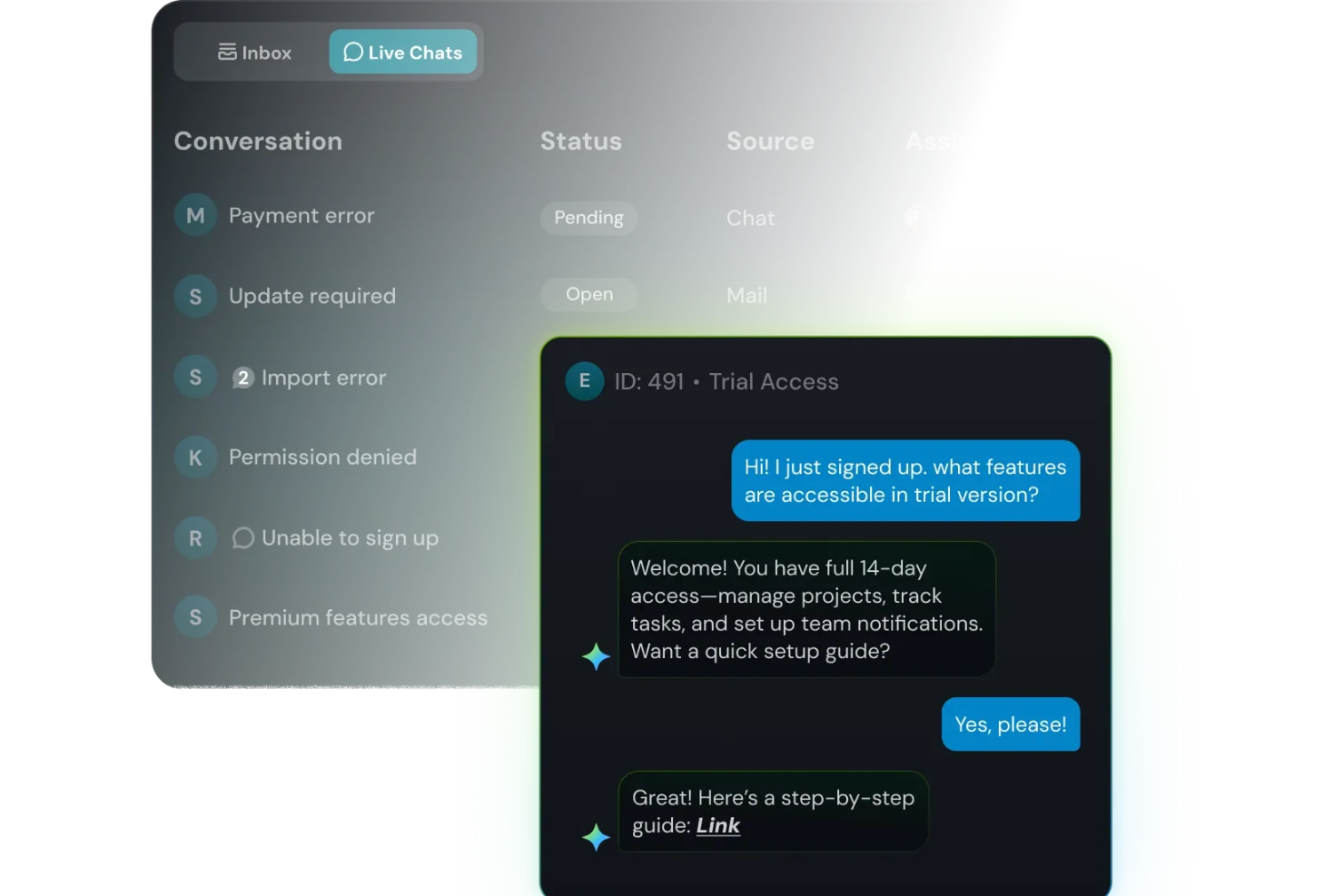 SparrowDesk screenshot - Die 10 besten Live-Chat-Softwares für Websites im Jahr 2026