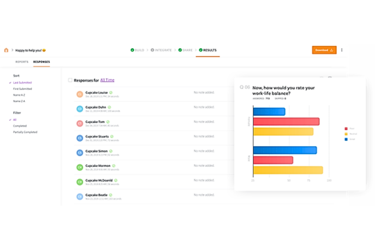 SurveySparrow screenshot - 10 beste Unternehmens-Umfragesoftware für 2026