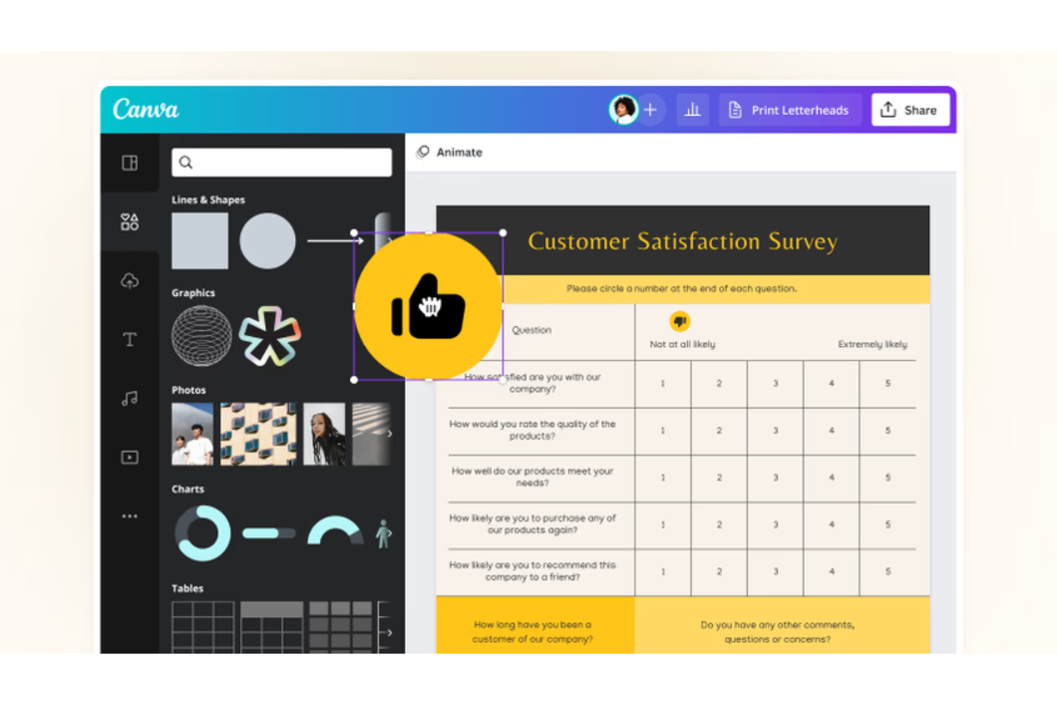 Canva screenshot - 10 beste kostenlose Umfragetools des Jahres 2026 zum Sammeln von Feedback