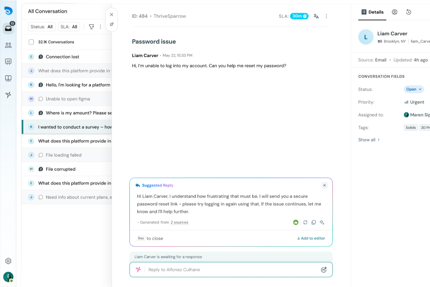 SparrowDesk screenshot - Les 10 meilleures alternatives à Intercom examinées en 2026