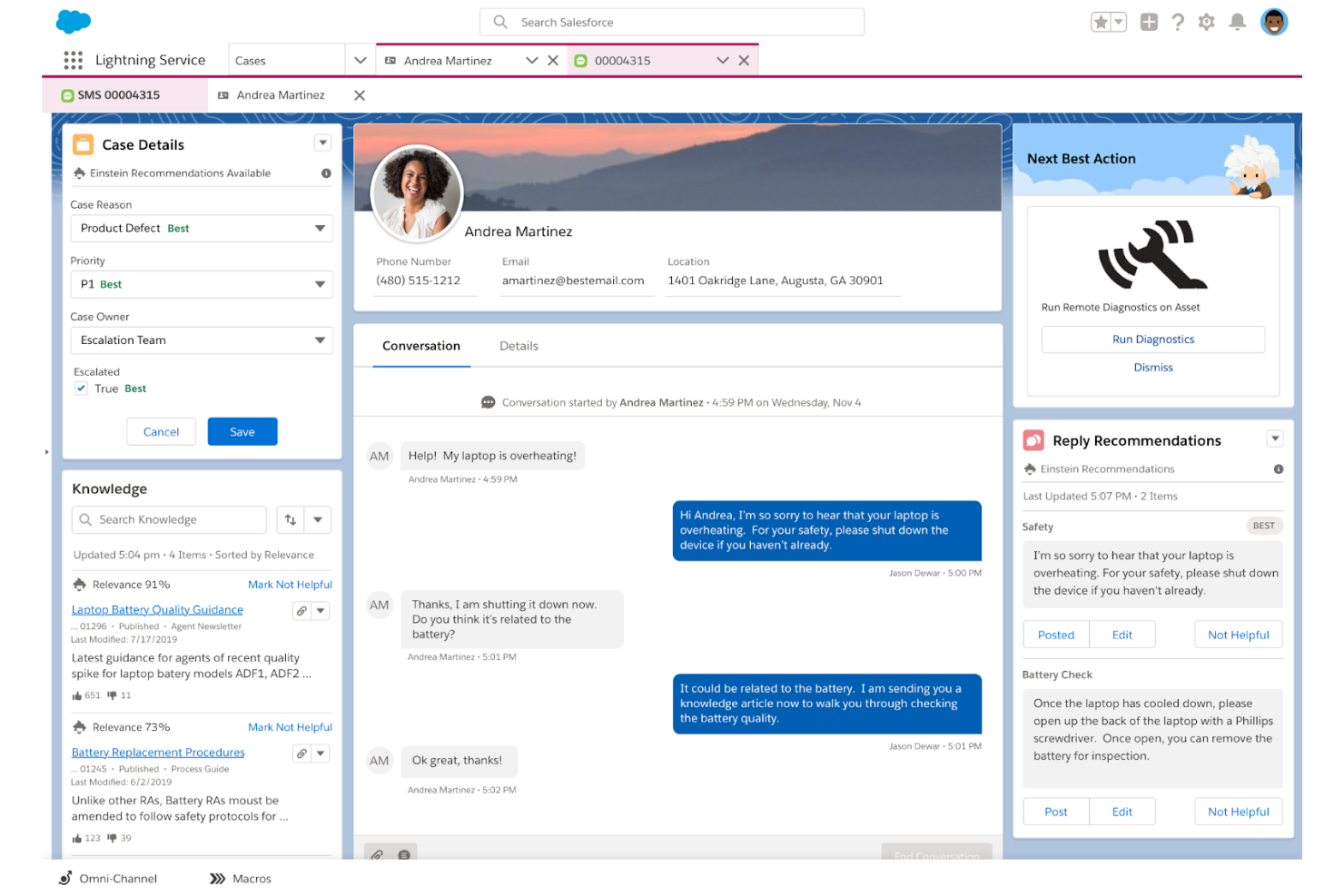 Agentforce Service (formerly Service Cloud) screenshot - 10 meilleurs logiciels de centre d’assistance pour les équipes de support en 2026