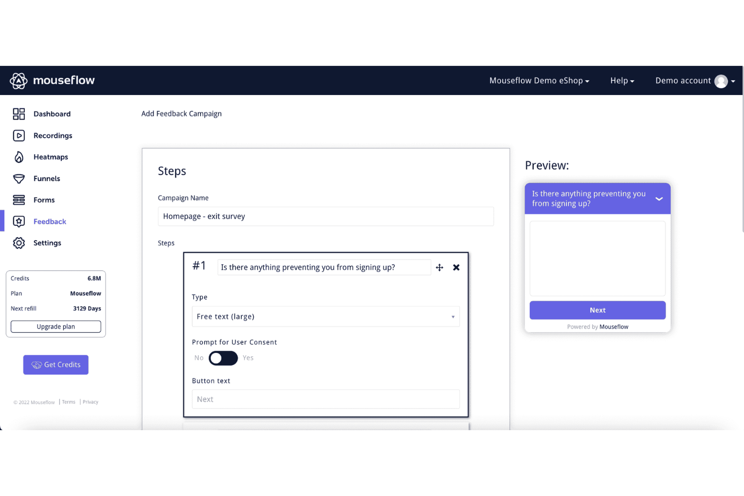 Mouseflow screenshot - Die 10 besten Softwarelösungen für den Net Promoter Score & Umfragetools 2026