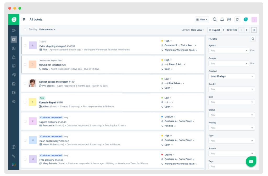 Freshdesk screenshot - 10 Beste Kundendienstsoftware für 2026