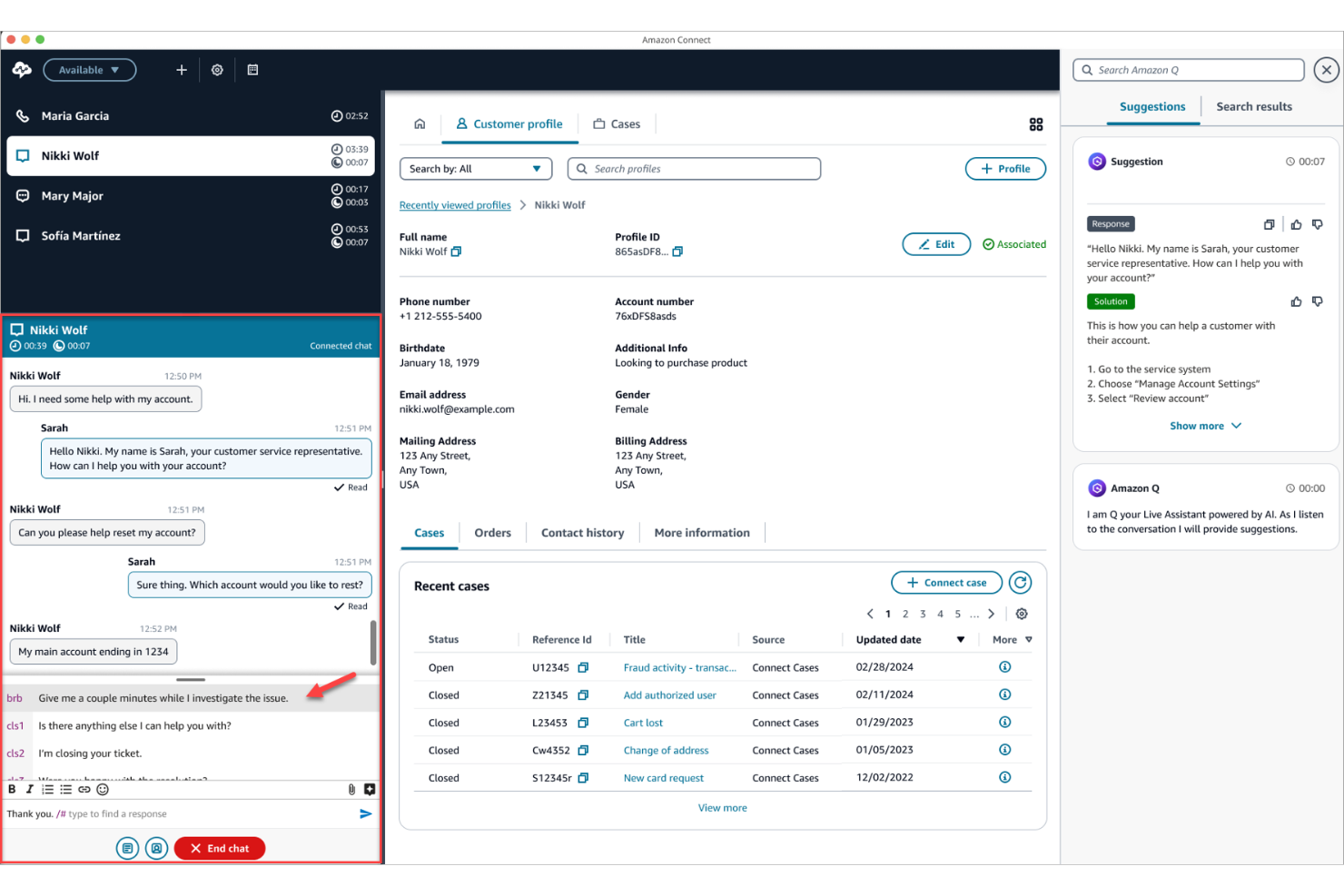 Amazon Connect screenshot - 10 beste Vonage-Alternativen für Geschäftstelefone im Jahr 2026