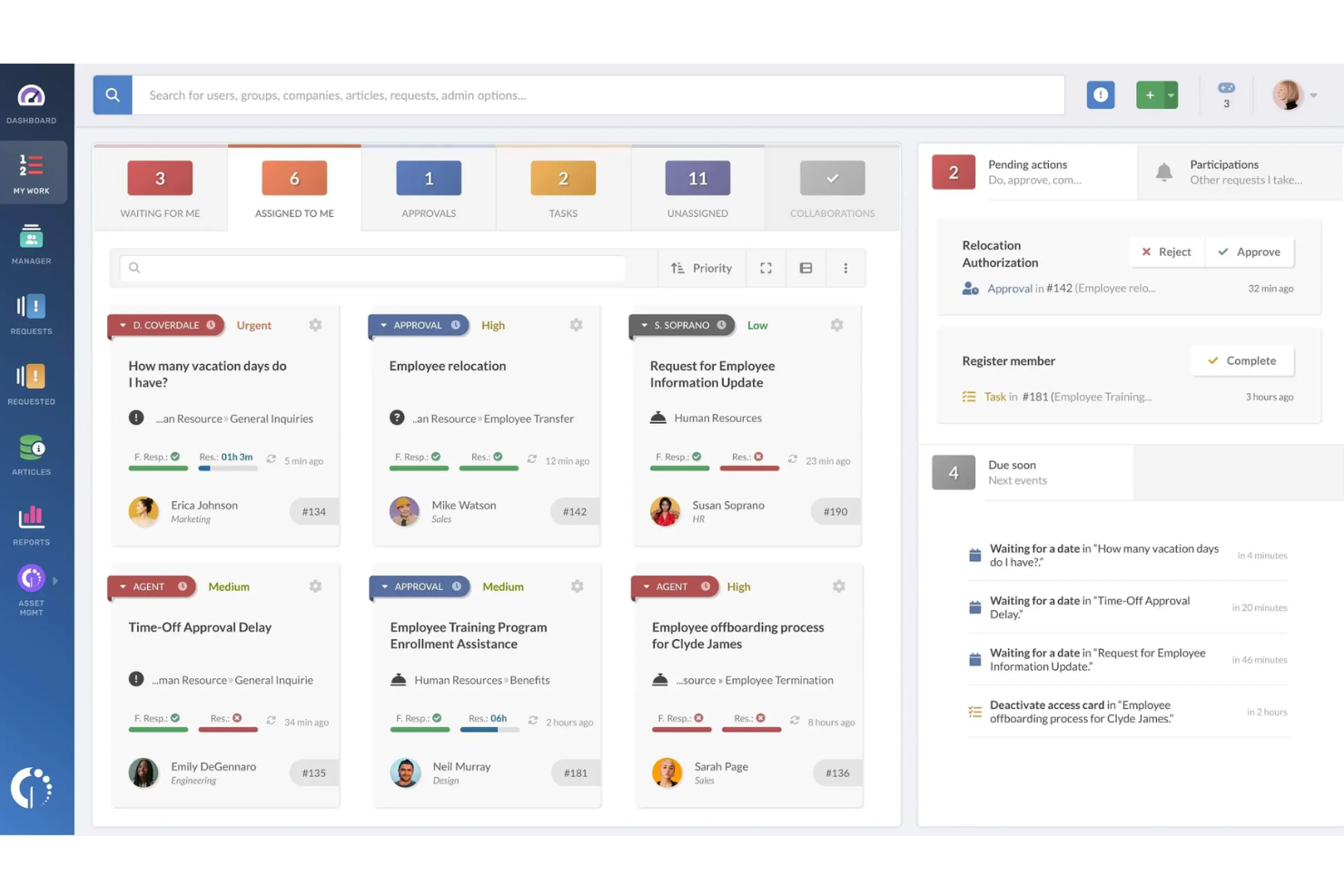 InvGate Service Management screenshot - 10 meilleurs outils alternatifs à osTicket pour l’assistance en 2026