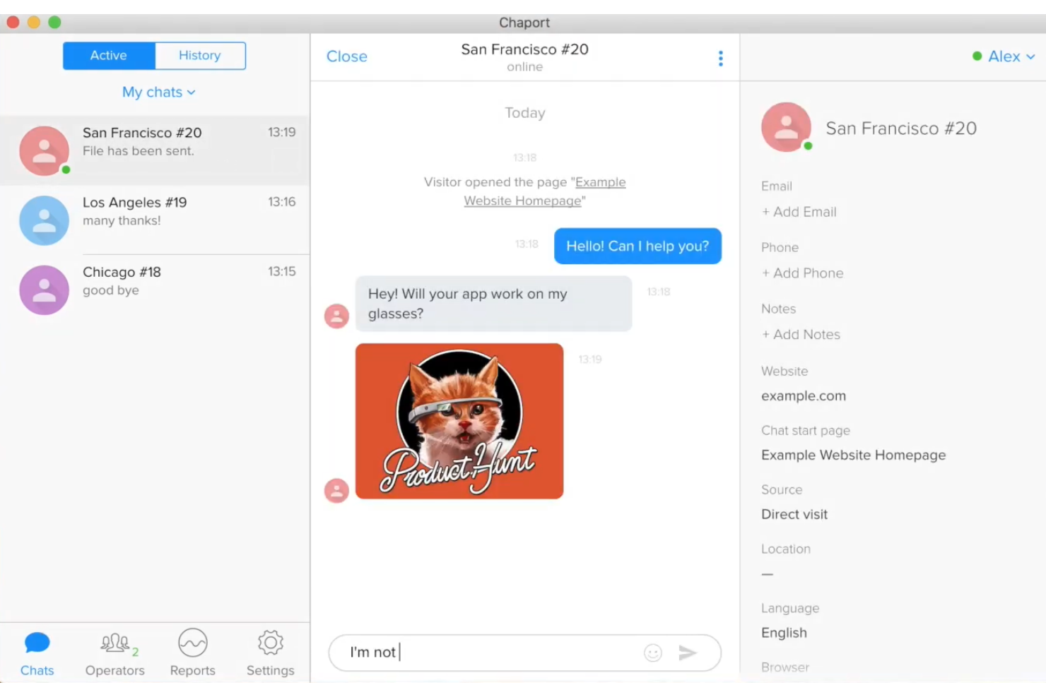 Chaport screenshot - 10 beste kostenlose Live-Chat-Softwarelösungen im Jahr 2026