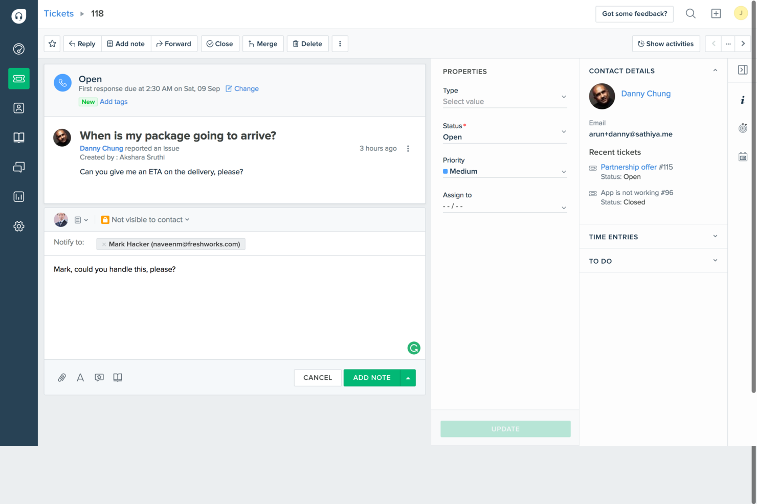 Freshdesk screenshot - 10 Meilleures Plateformes CX Pour De Meilleures Expériences Client 2026