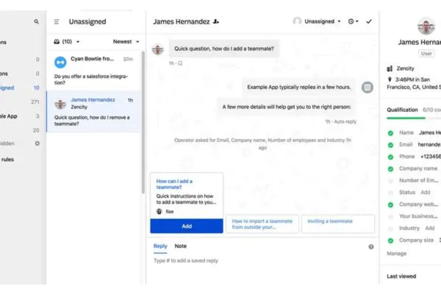 Intercom screenshot - 10 beste Odoo-Alternativen für Geschäftsmanagement im Jahr 2026