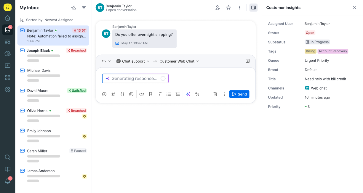 Kustomer screenshot - 10 alternativas a HubSpot Service Hub que considerar en 2026