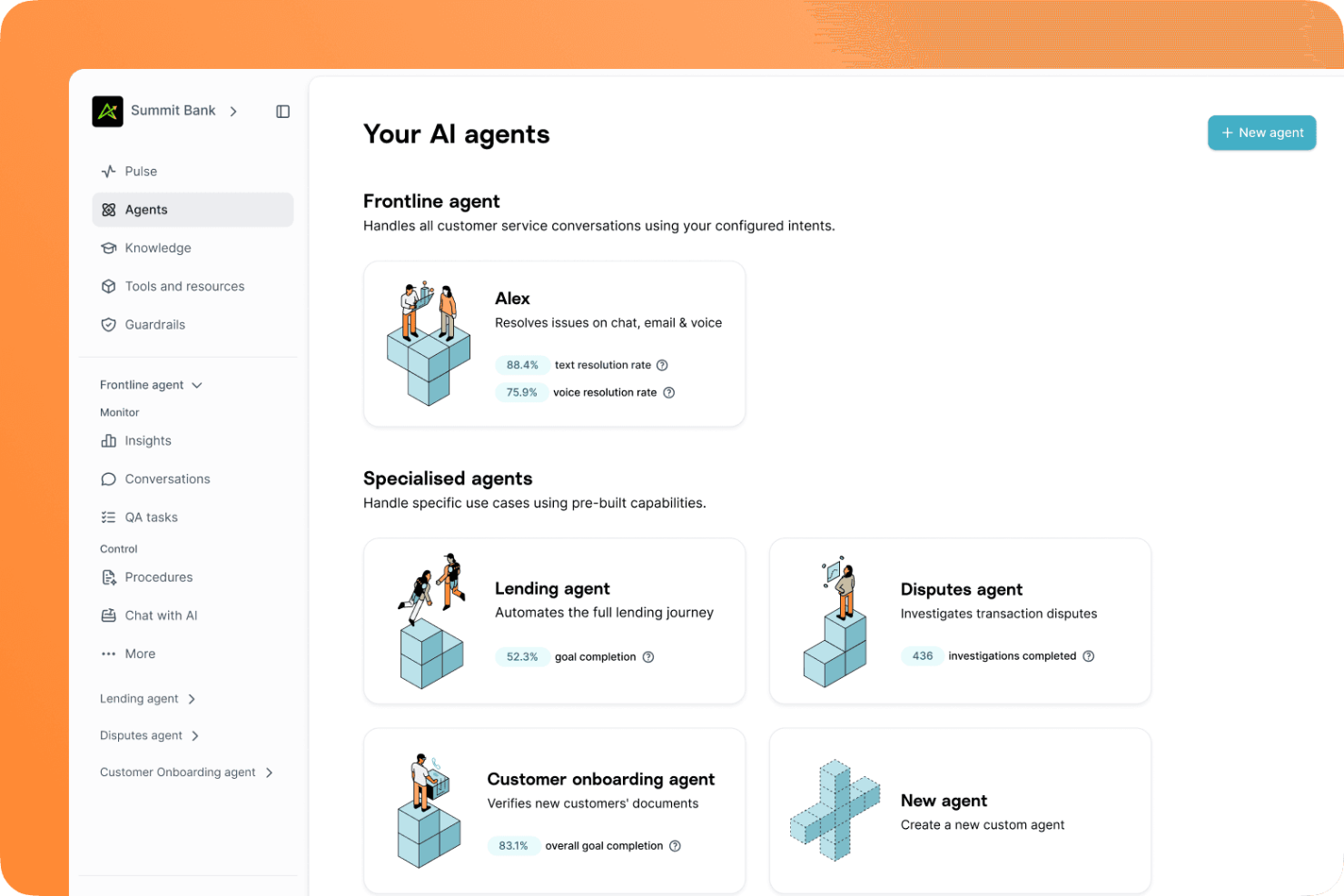 Gradient Labs screenshot - 10 mejores programas de atención al cliente con IA en 2026