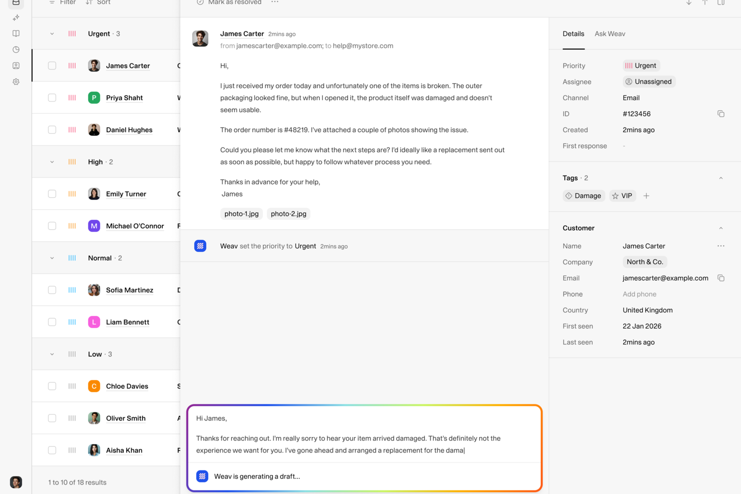 Weav screenshot - 10 beste Chatbot-Software des Jahres 2026: Bewertet und verglichen