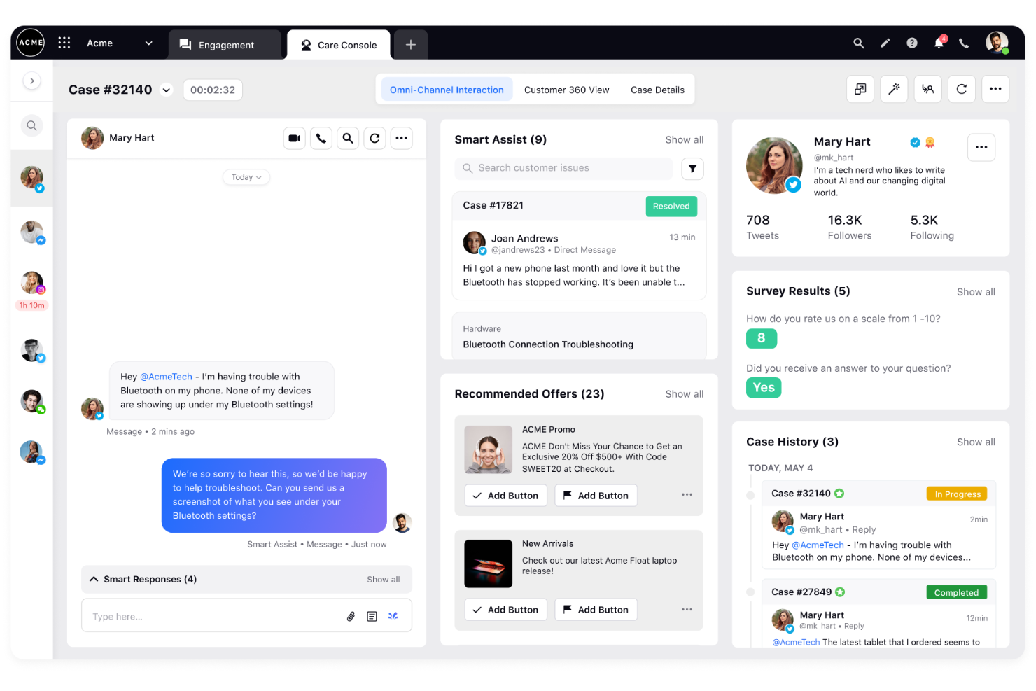 Sprinklr Service screenshot - Le 10 migliori alternative a Odoo per la gestione aziendale nel 2026