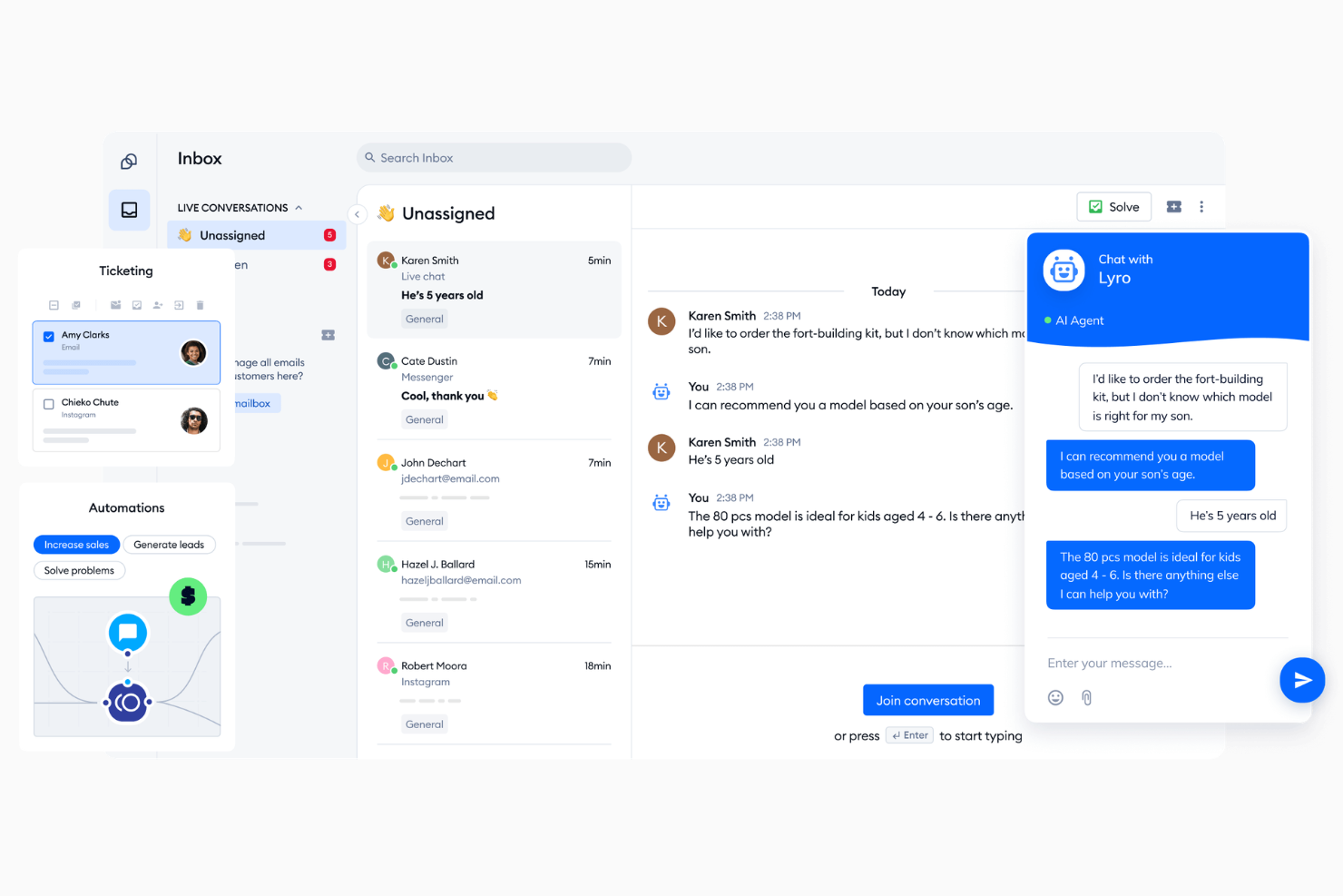 Tidio screenshot - Los 10 mejores programas gratuitos de chat en vivo en 2026
