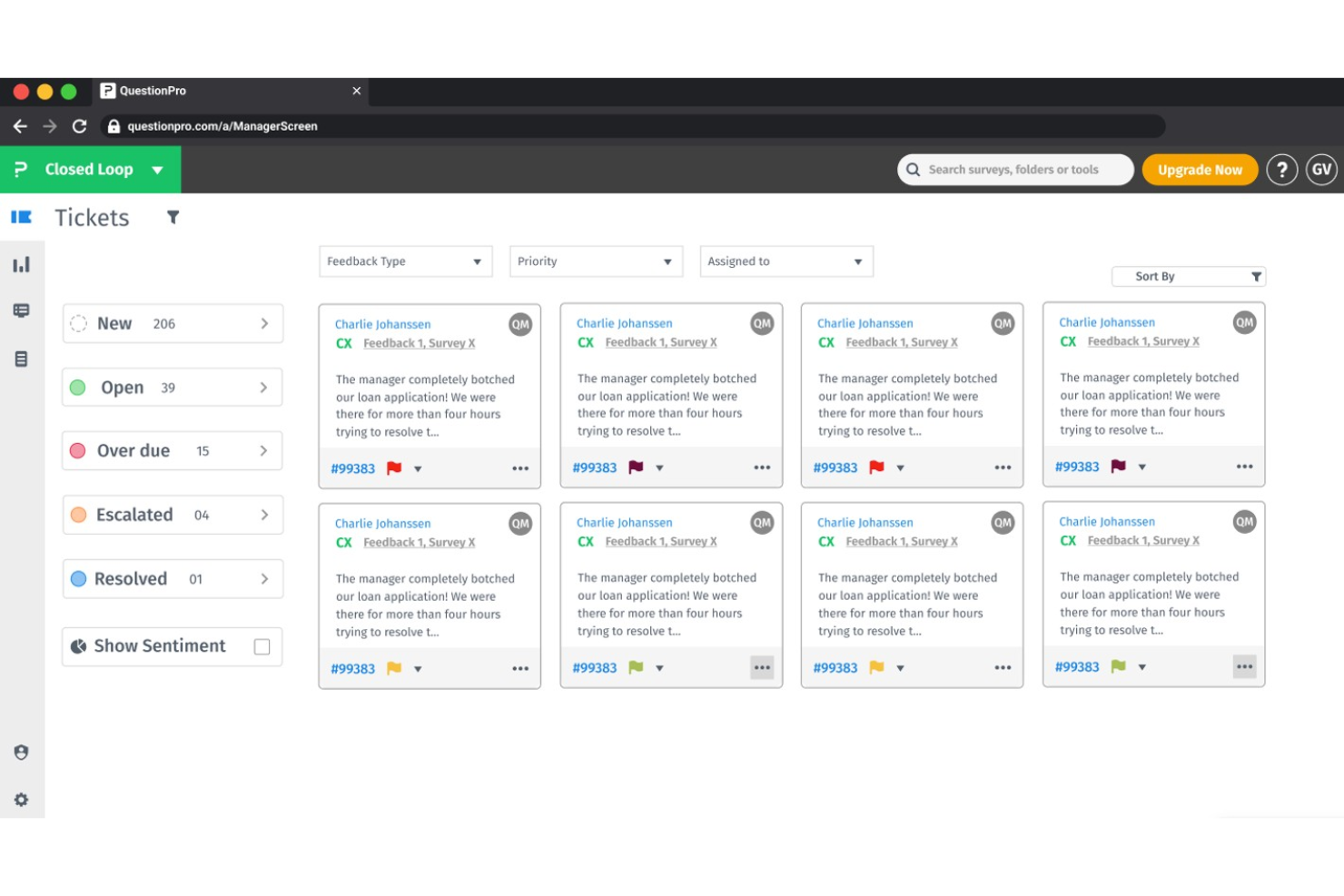 QuestionPro screenshot - 10 migliori alternative a SurveyMonkey per i feedback nel 2026