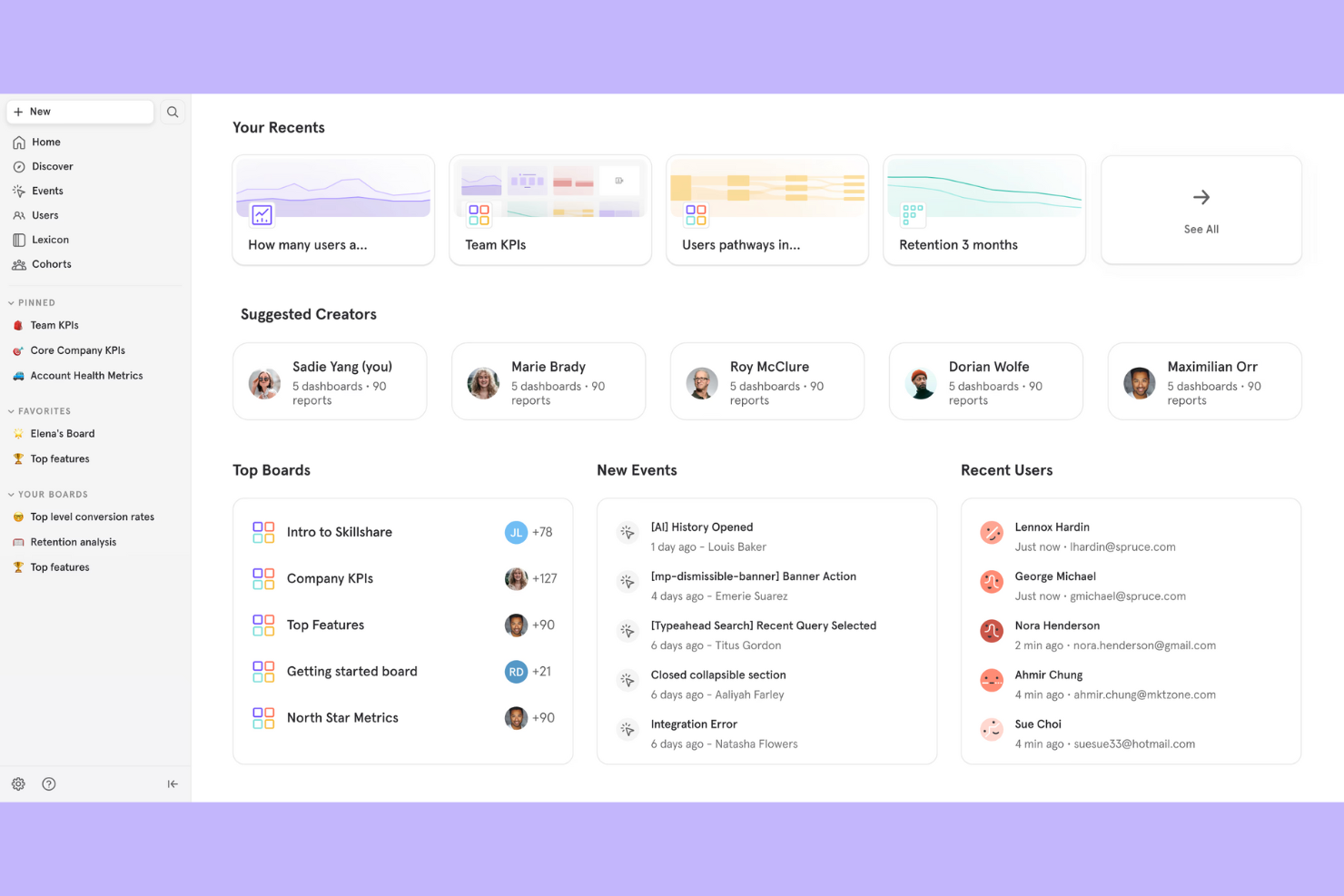 Mixpanel screenshot - Las 10 mejores alternativas a Pendo para la adopción de productos en 2026