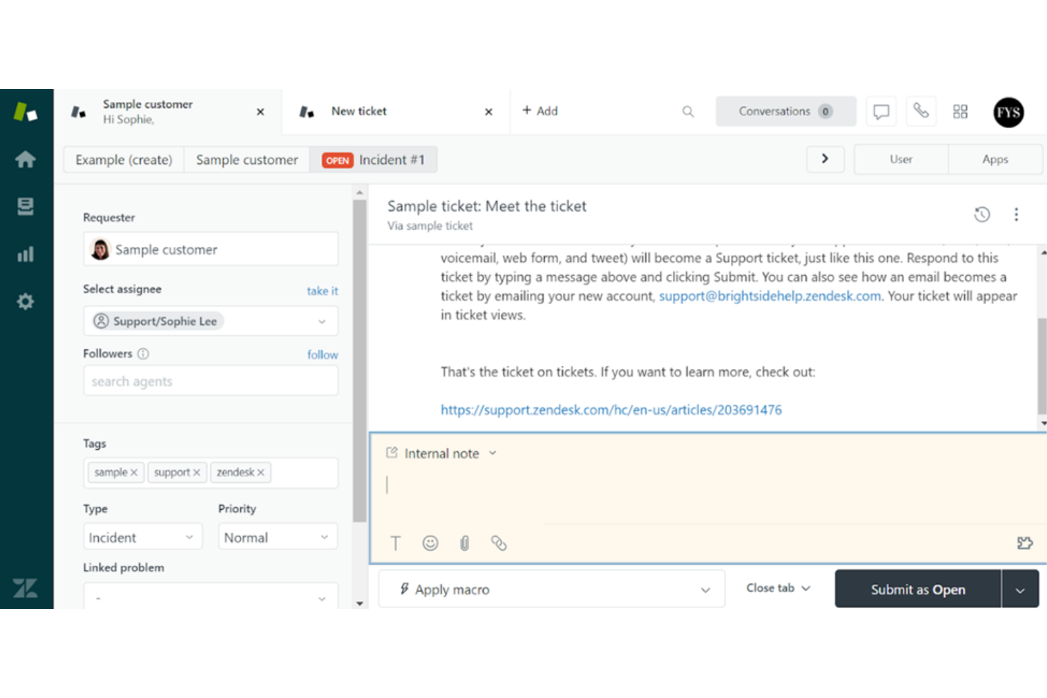 Zendesk screenshot - I 10 migliori sistemi gratuiti di gestione dei ticket recensiti nel 2026