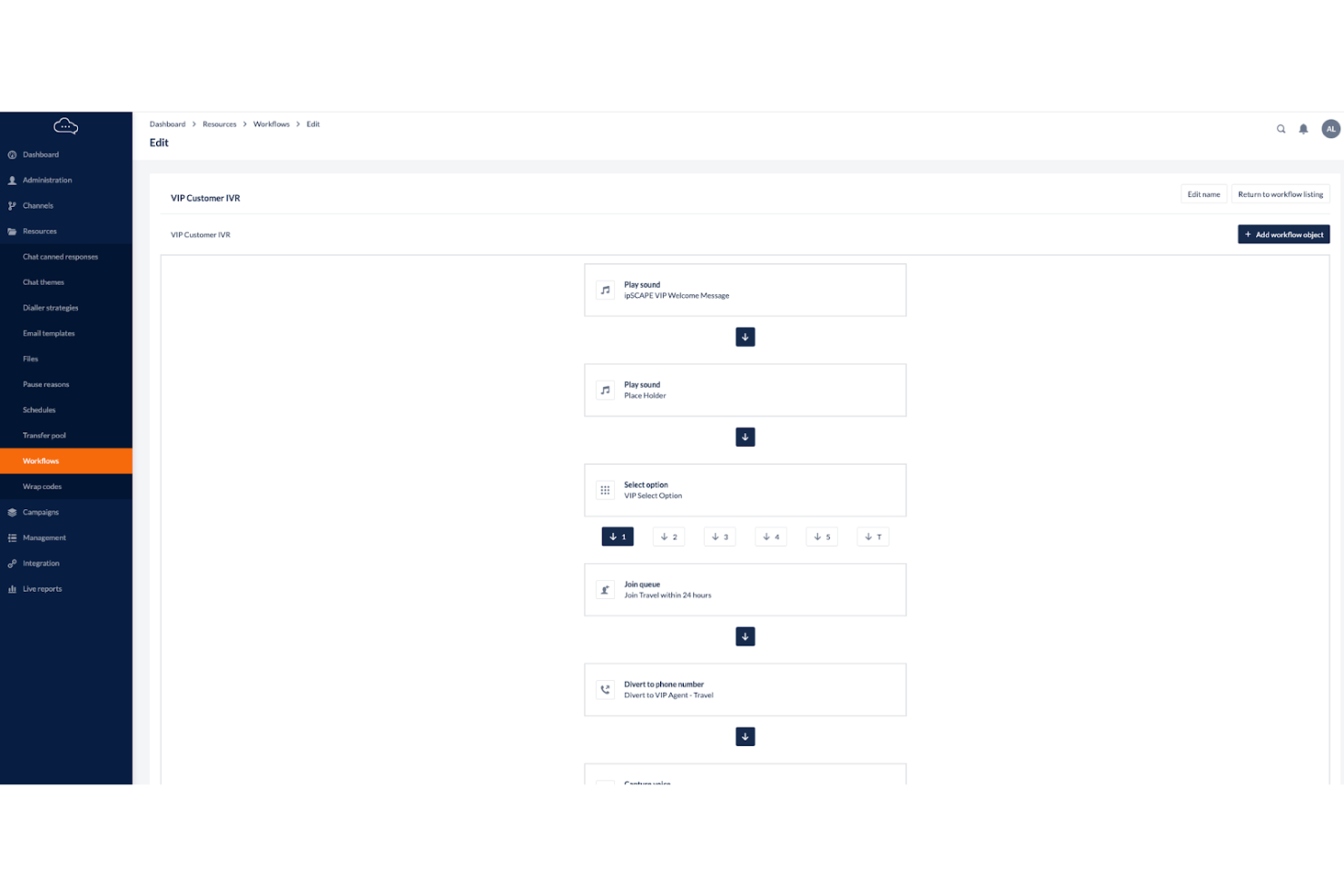 IPscape screenshot - Las 10 mejores herramientas de software de IVR comparadas para 2026