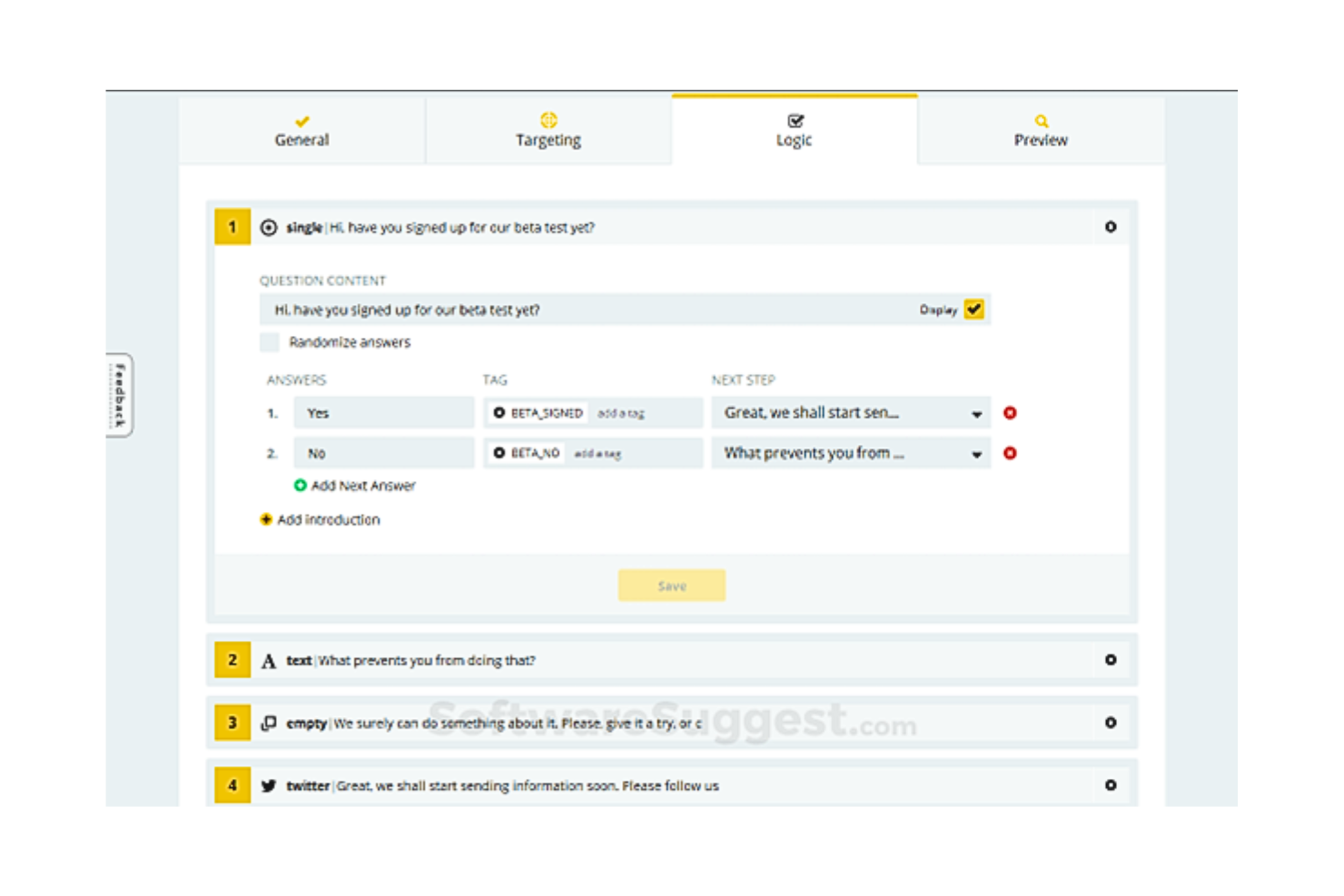Survicate screenshot - I 10 migliori software per sondaggi aziendali del 2026
