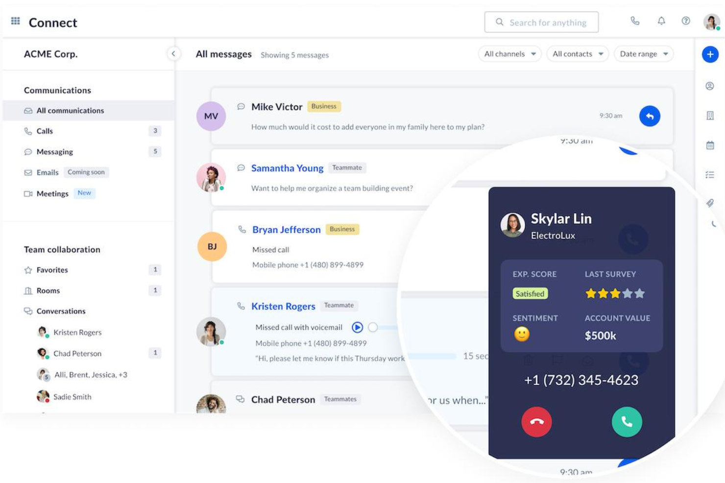 Nextiva screenshot - 10 Mejores Software de Centros de Llamadas para Pequeñas Empresas en 2026