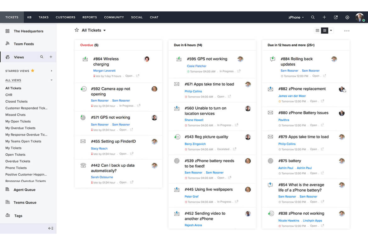 Zoho Desk screenshot - I 10 migliori software per il monitoraggio del servizio clienti nel 2026
