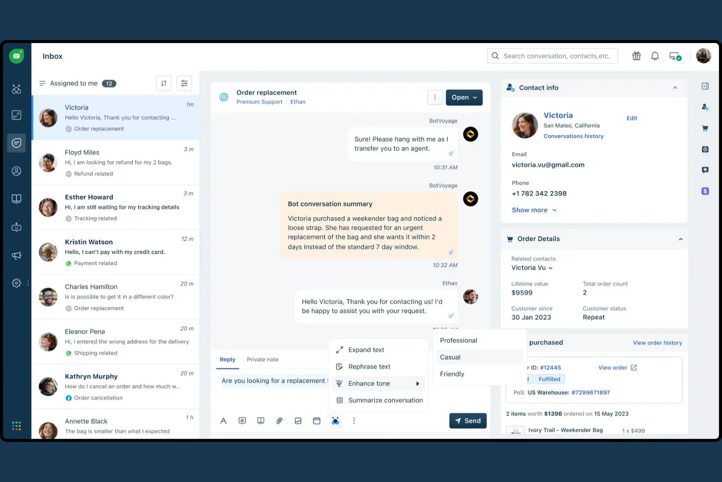 Freshdesk screenshot - 10 migliori software di automazione per il servizio clienti nel 2026