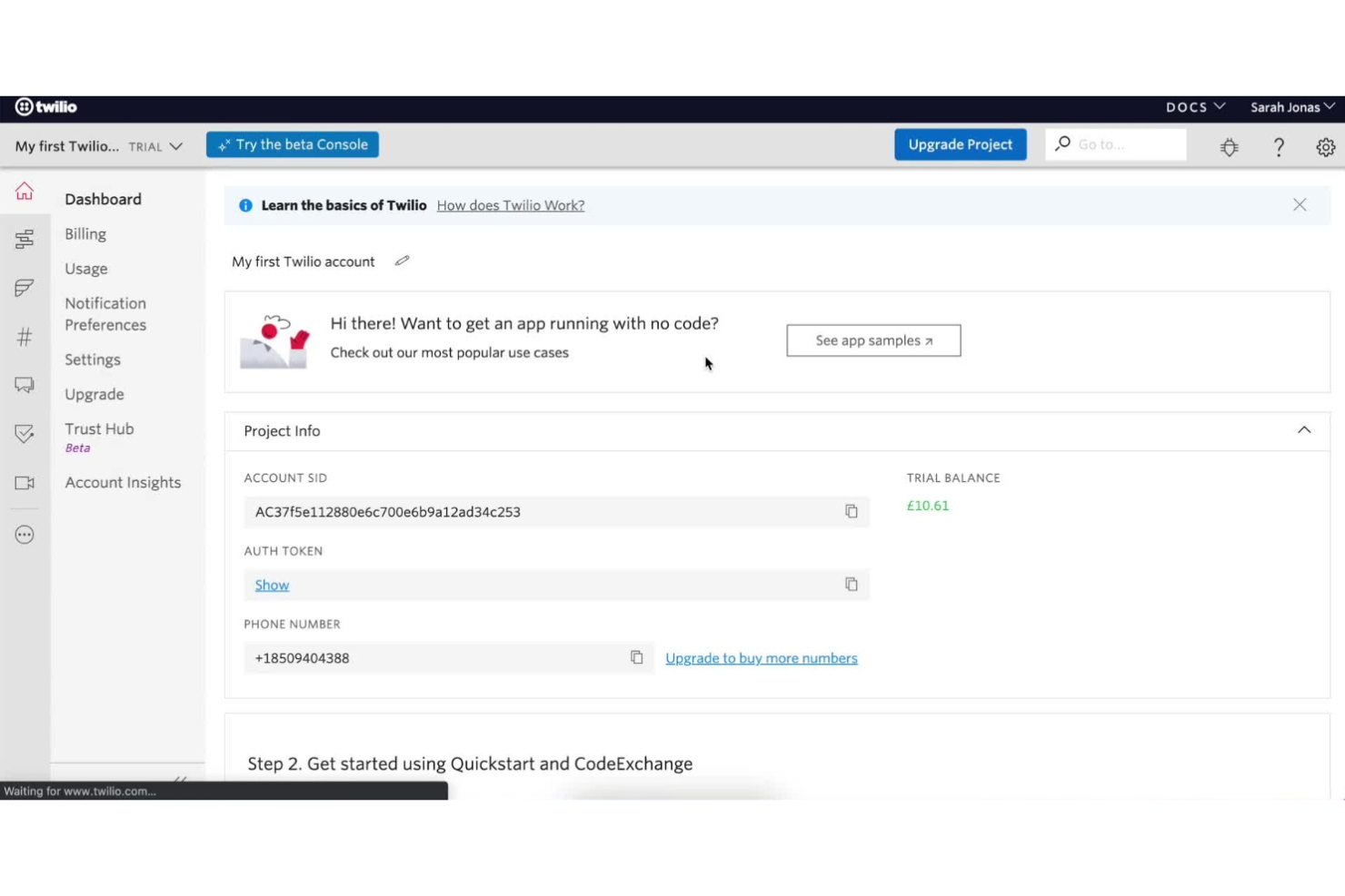 Twilio screenshot - Las 10 mejores plataformas de datos de clientes para seguros en 2026