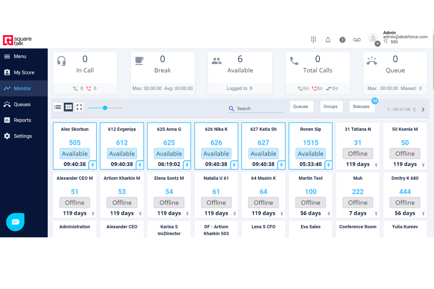 Squaretalk screenshot - 10 Mejores Software de Centros de Llamadas para Pequeñas Empresas en 2026
