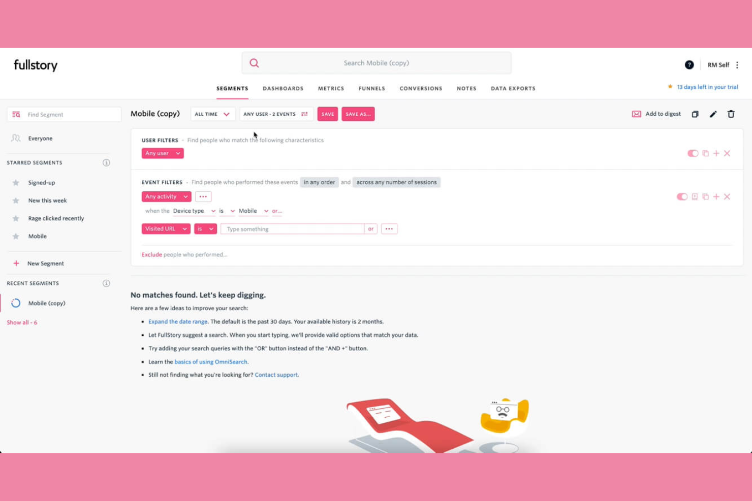 Fullstory screenshot - 10 beste Pendo-alternatieven voor productadoptie in 2026