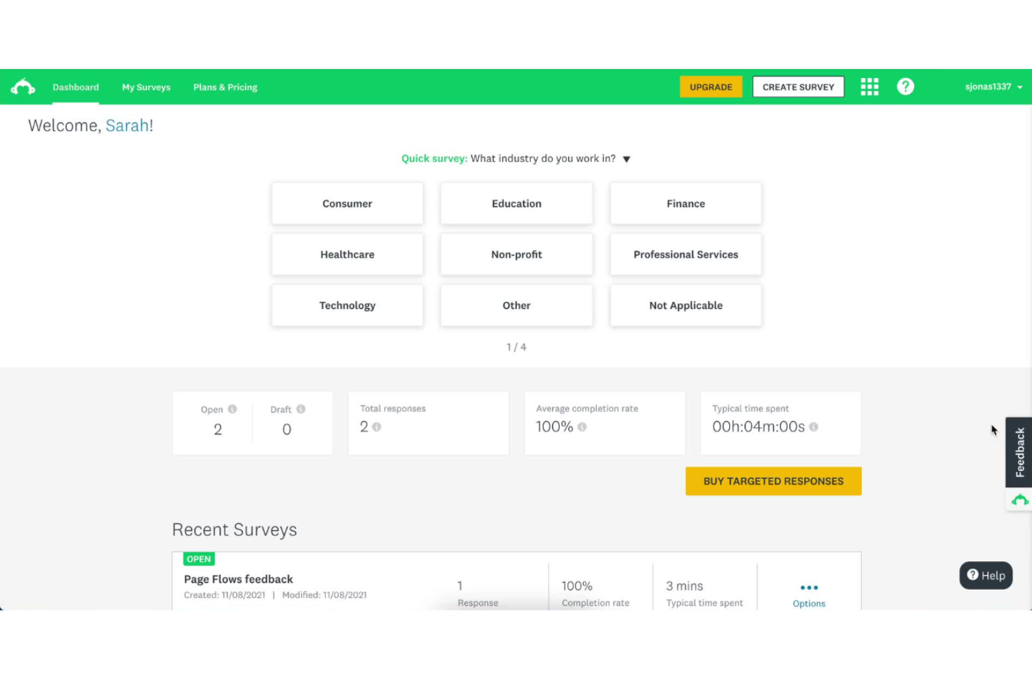 SurveyMonkey screenshot - 10 beste enquête-apps beoordeeld in 2026