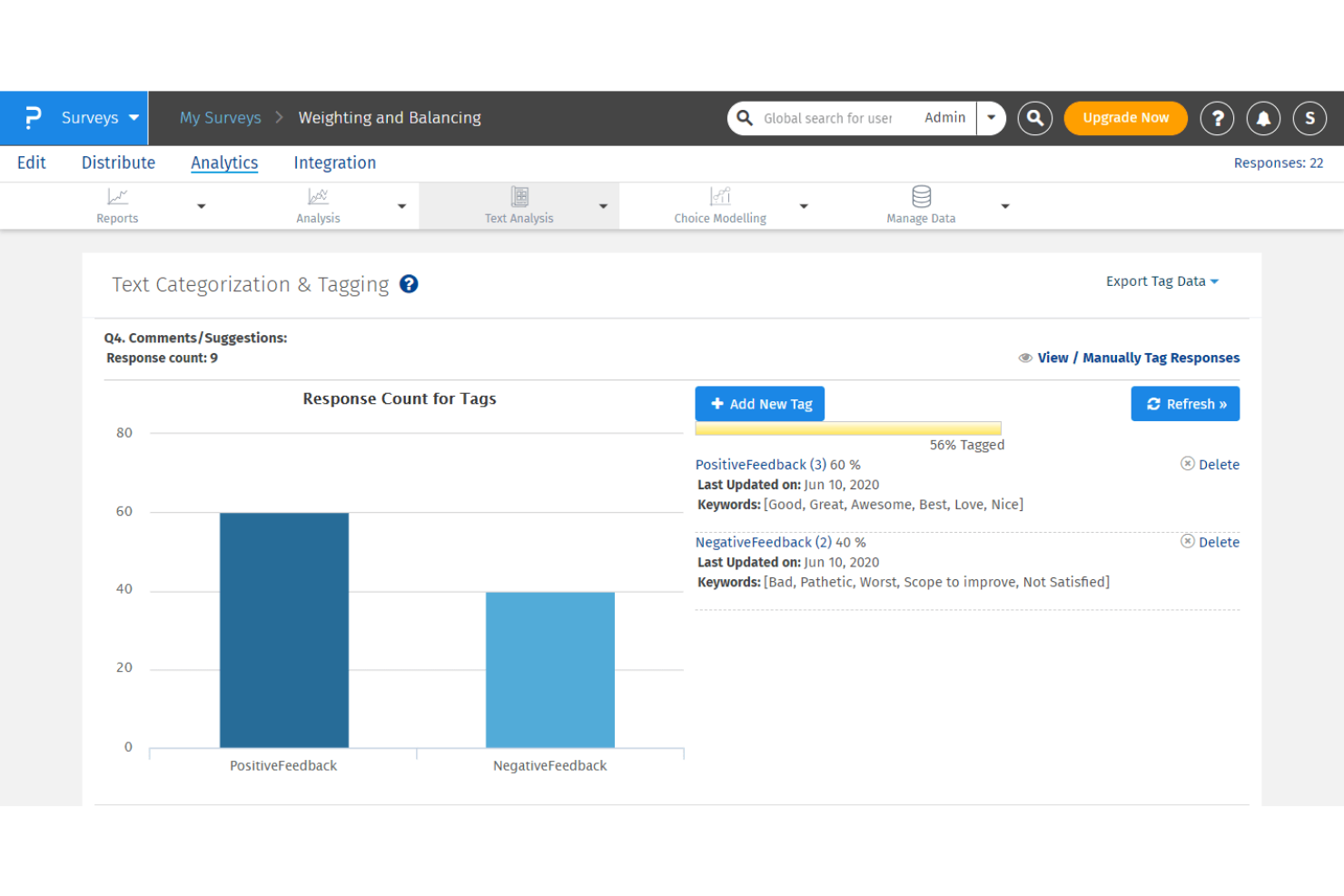 QuestionPro screenshot - 10 beste tools voor tekstanalyse beoordeeld in 2026
