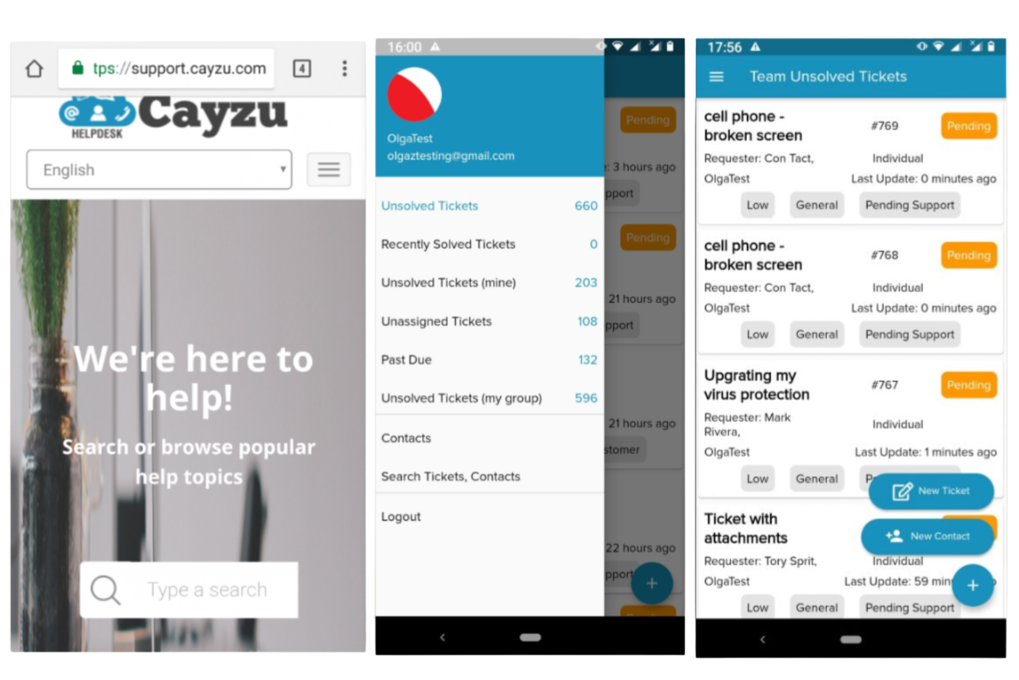 Cayzu screenshot - 10 beste mobiele helpdesksoftware beoordeeld in 2026