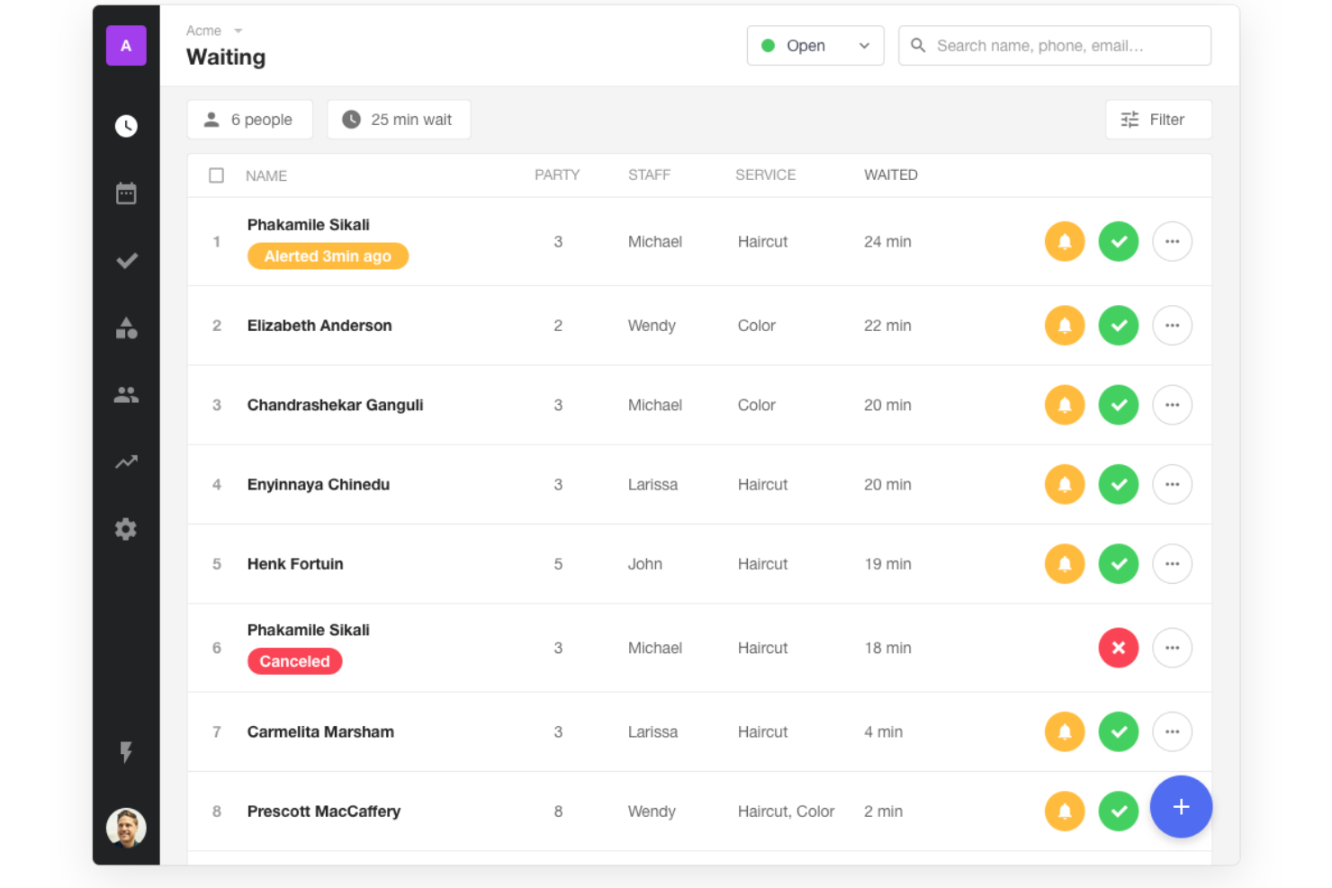Waitwhile screenshot - 10 beste software voor klantstroombeheer van 2026
