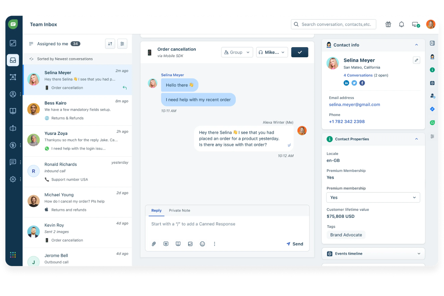 Freshdesk screenshot - 10 beste livechatsoftware voor klantenteams in 2026