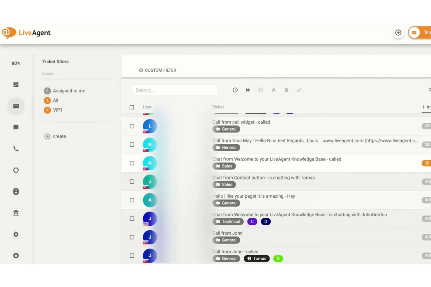 LiveAgent screenshot - 10 beste softwareoplossingen voor virtuele callcenters van 2026: vergeleken