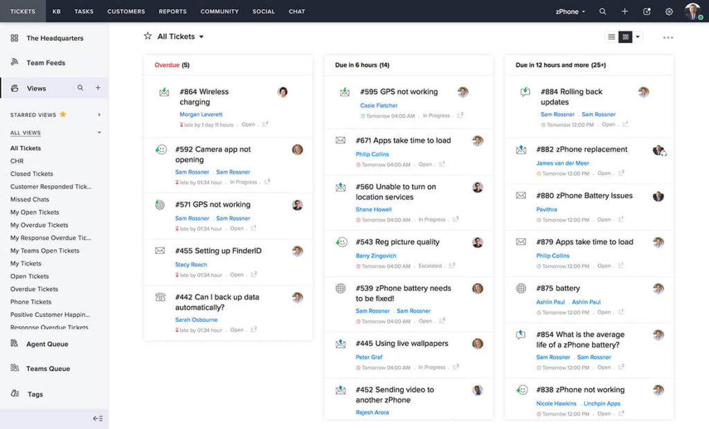 Zoho Desk screenshot - 10 beste klantenservice-software van 2026