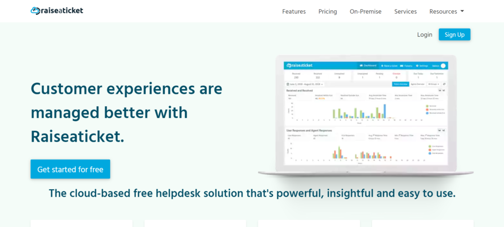 Raiseaticket screenshot - 14 beste gratis helpdesksoftware voor CX-teams in 2026