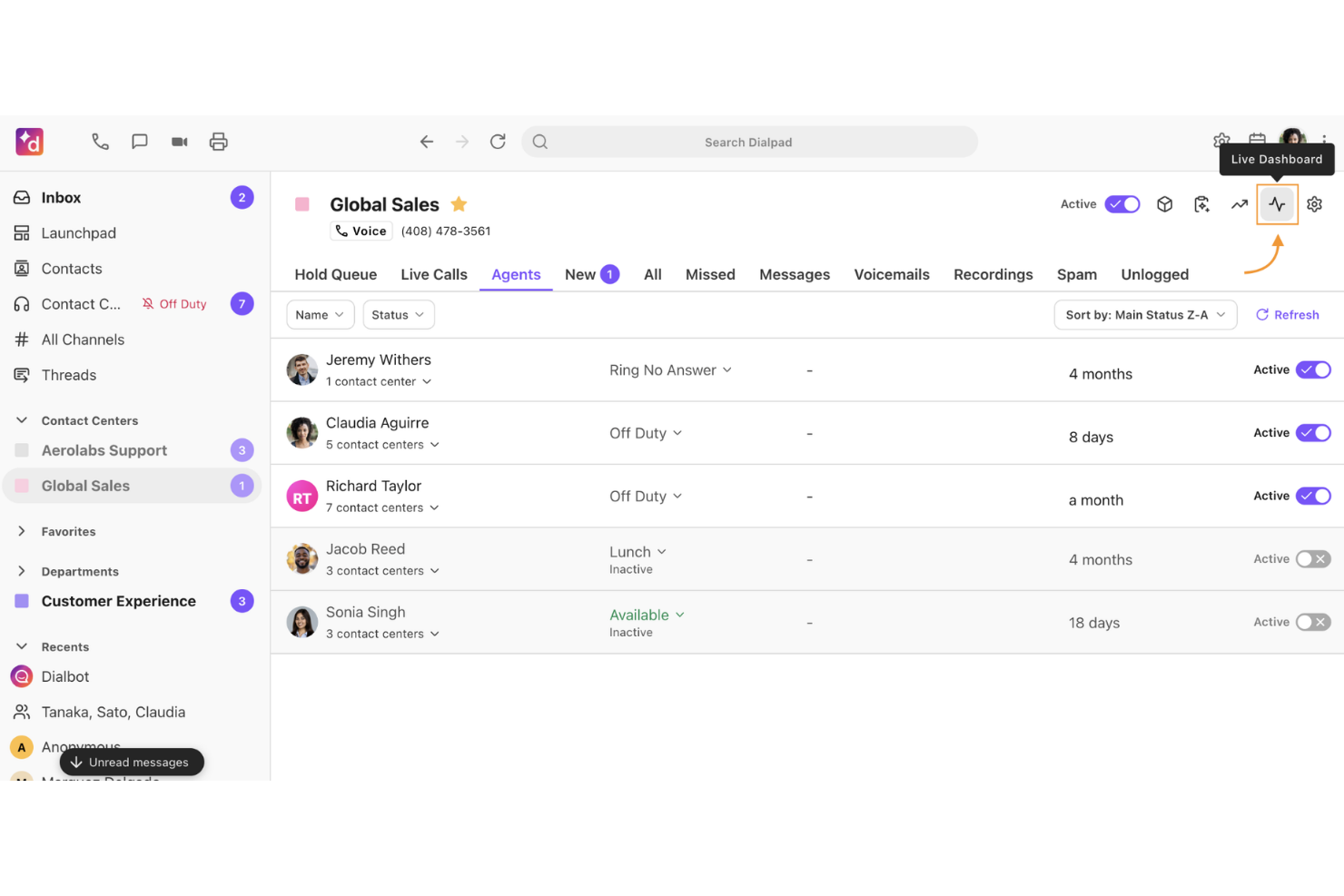 Dialpad screenshot - 18 bästa programvarorna för vårdens kontaktcenter 2026