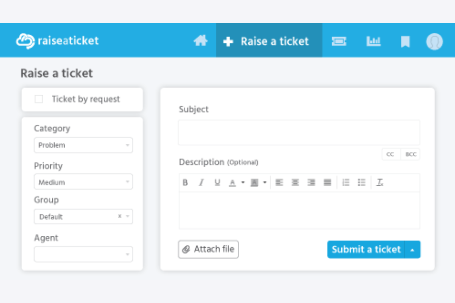 Raiseaticket screenshot - 10 bästa alternativen till Spiceworks för helpdesk under 2026