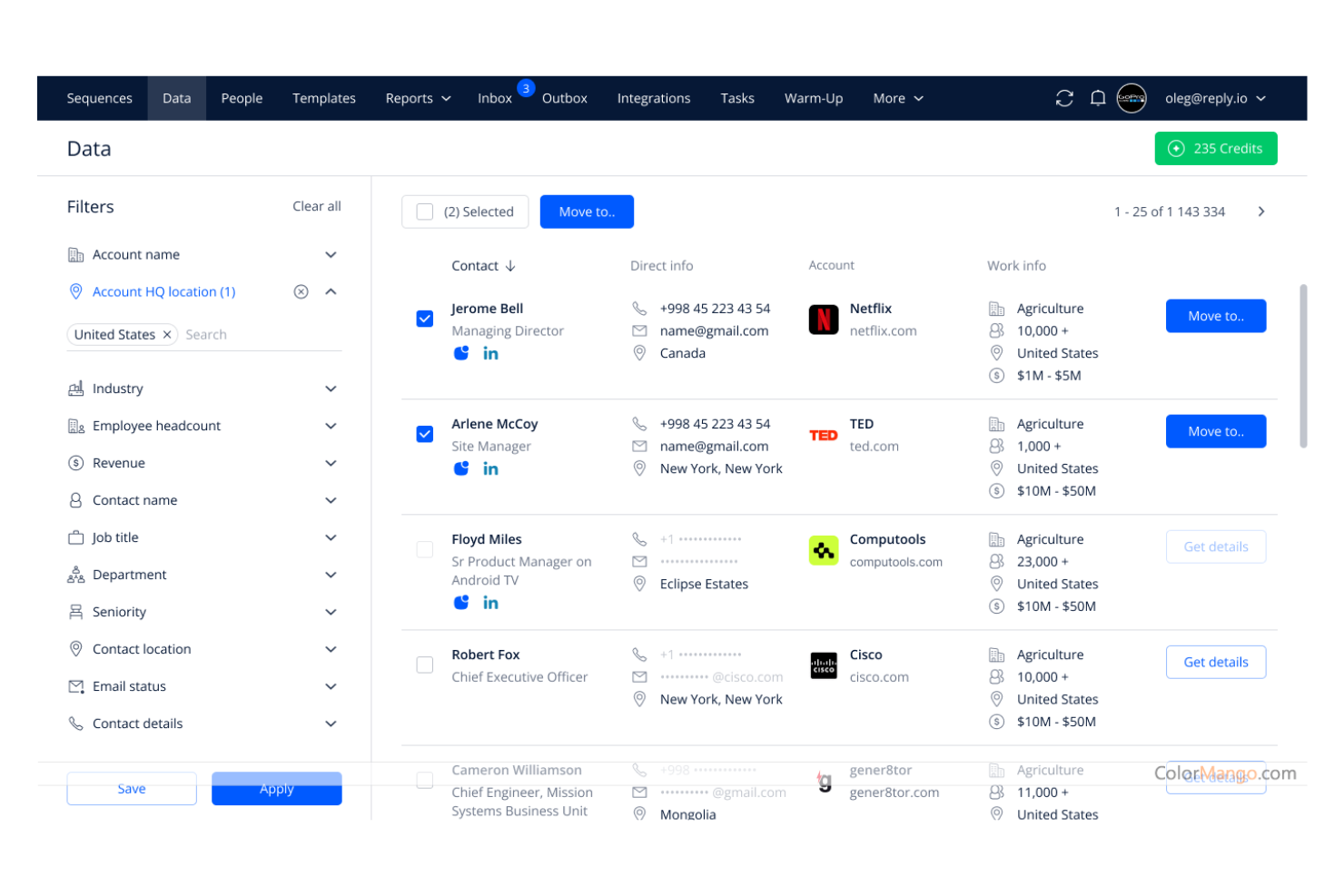 Reply screenshot - 10 parasta Salesloft-kilpailijaa myynnin sitouttamiseen vuonna 2026