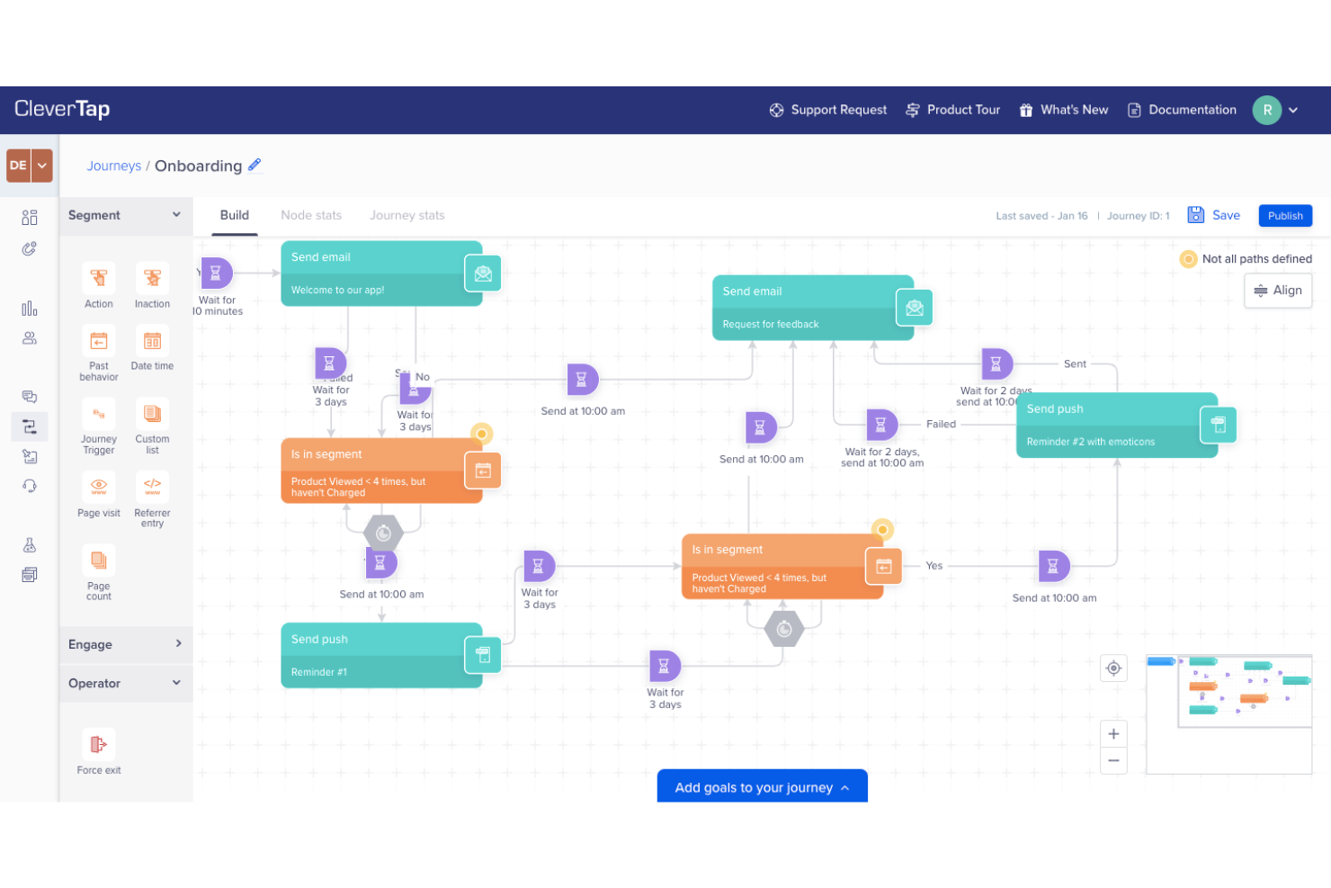 CleverTap screenshot - 10 Customer.io-vaihtoehtoa sähköpostiautomaatioon vuonna 2026