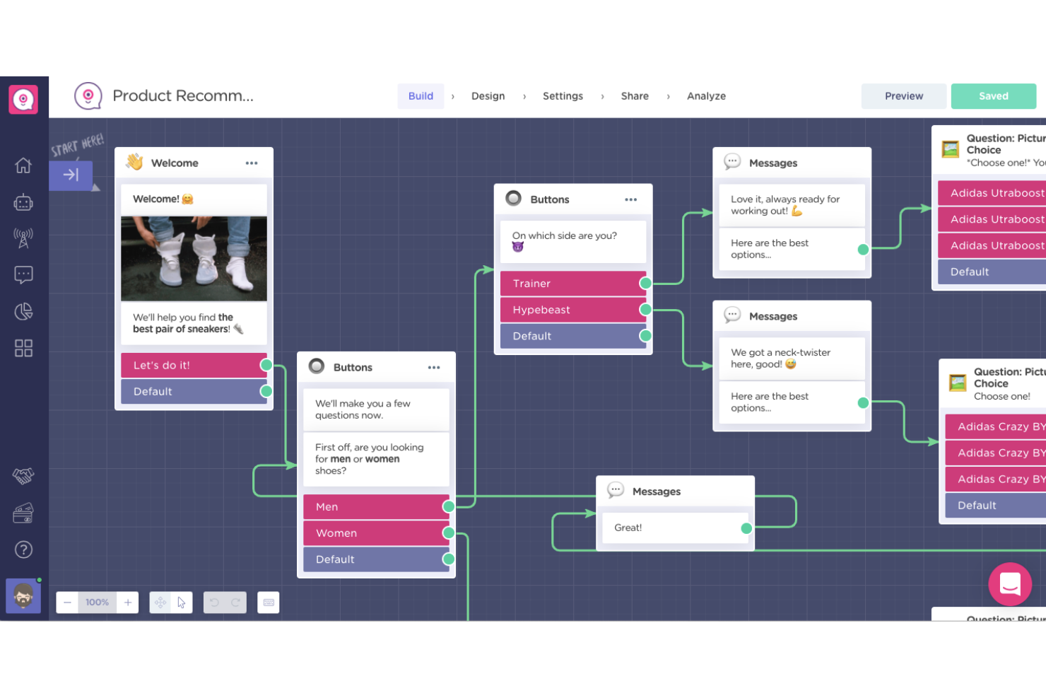 Landbot.io screenshot - 10 parasta Drift-vaihtoehtoa asiakastukeen vuonna 2026