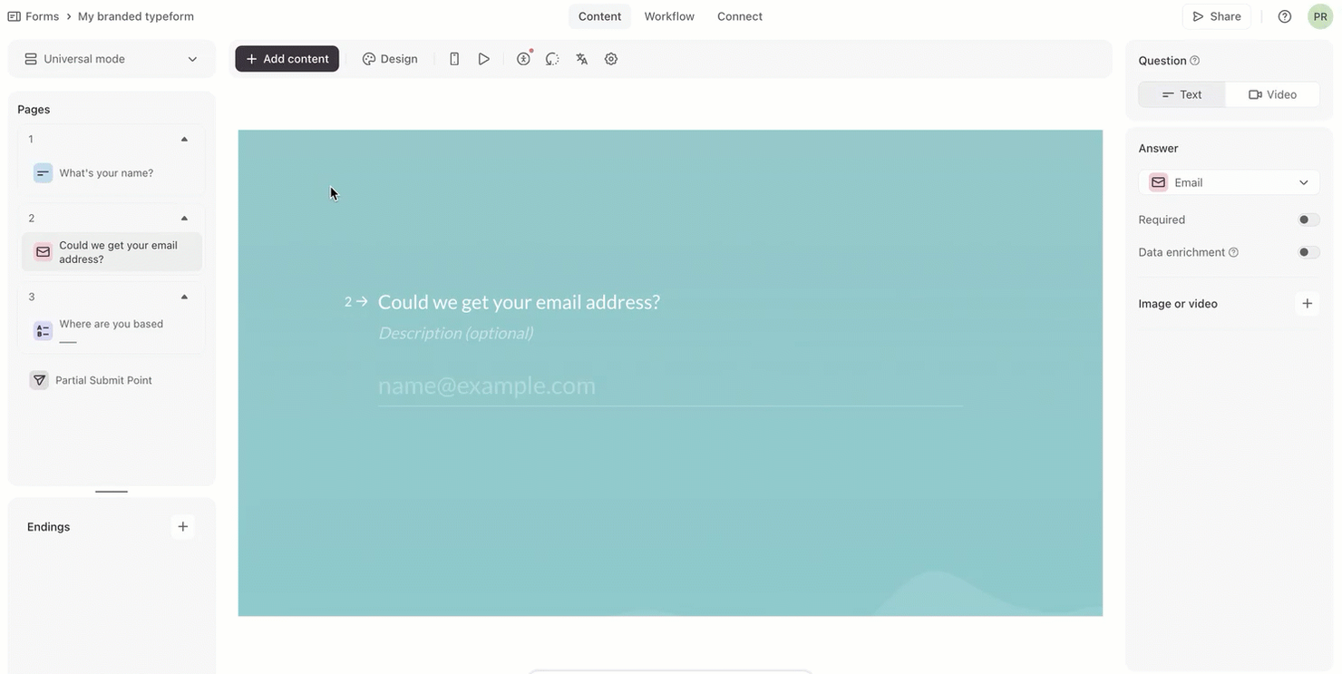 Typeform screenshot - Die 10 besten Jotform-Alternativen für Online-Formulare im Jahr 2026