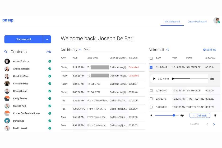 OnSIP screenshot - Die 10 besten Dialpad-Alternativen im Test 2026